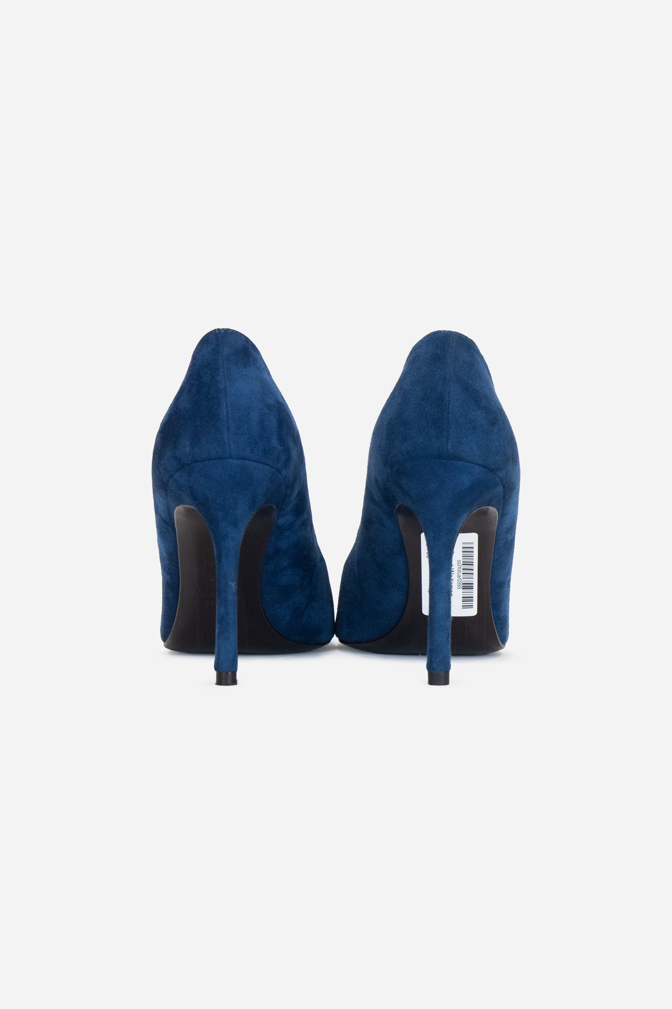 Navy Suede Pointed Toe Pump Suede