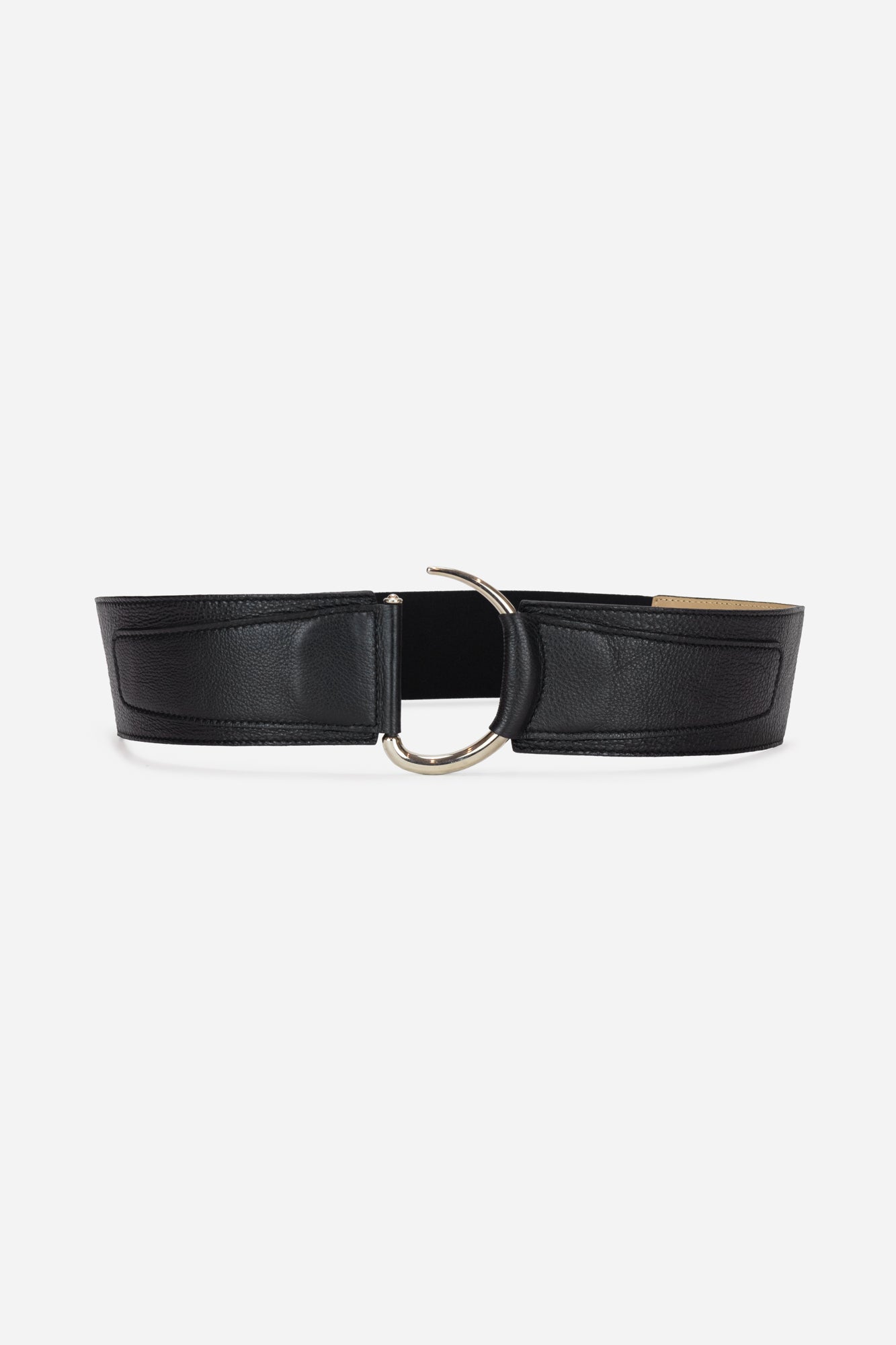 Black Leather Hook and Eye Belt - So Over It Luxury Consignment