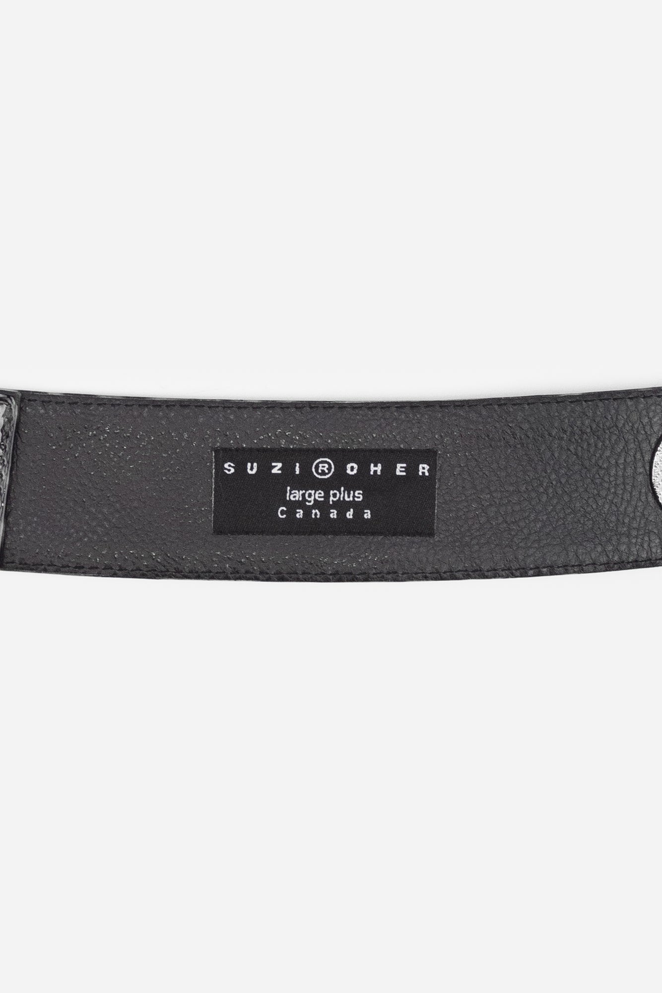 Grey Leopard Print Patent Leather Adjustable Belt
