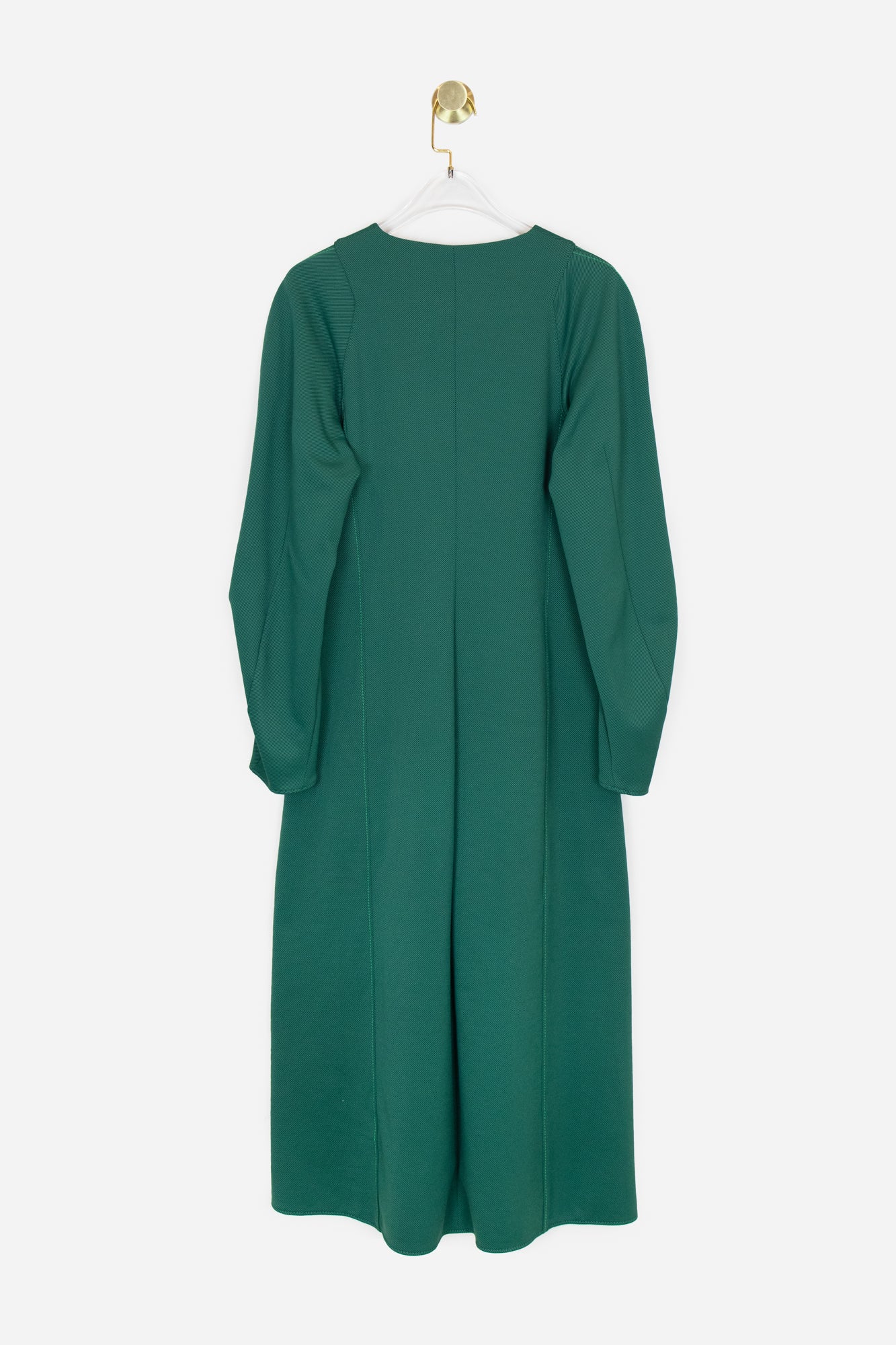 Green Ribbed Midi Dress