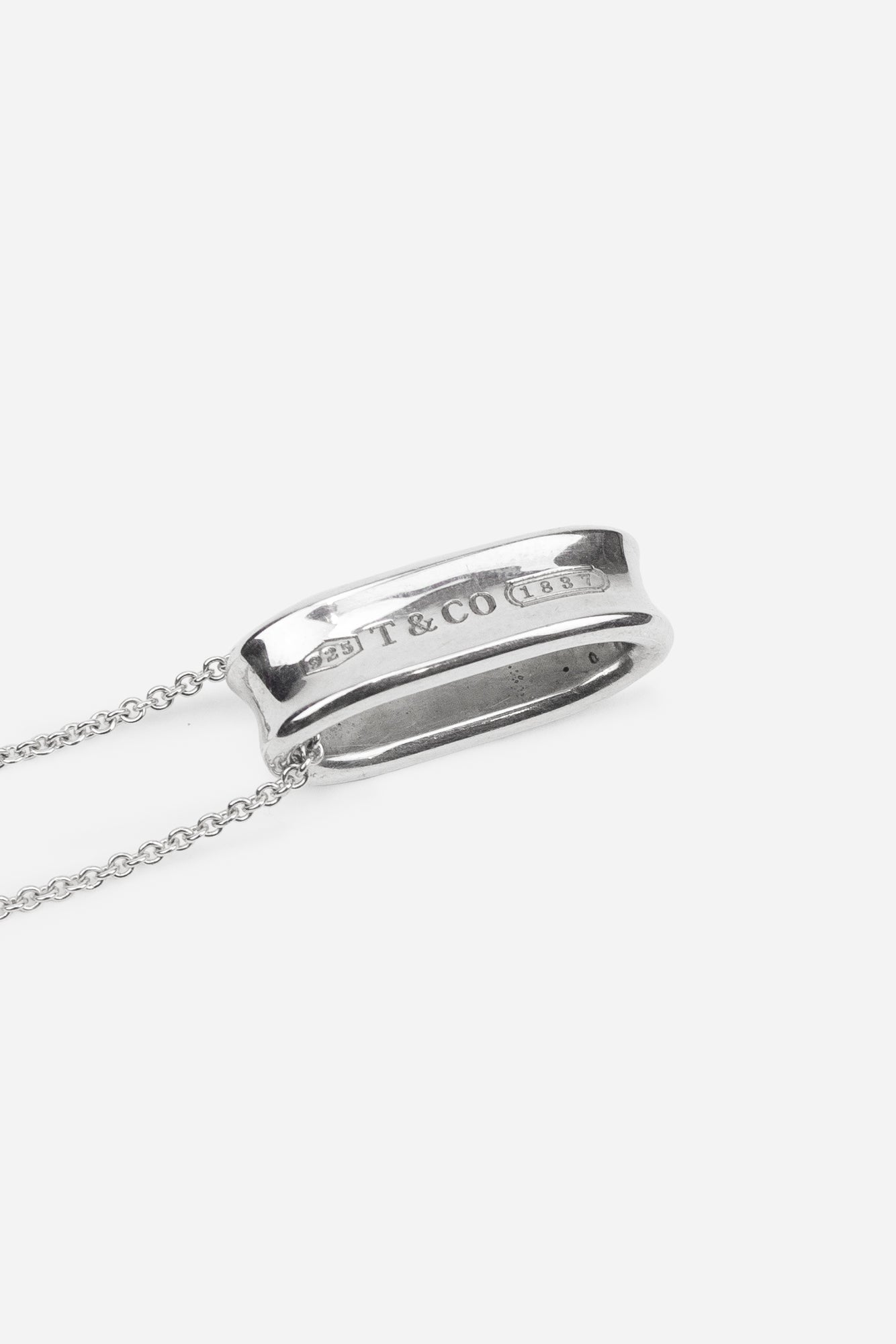 Silver 1837 Oval Ring Pendant Necklace
