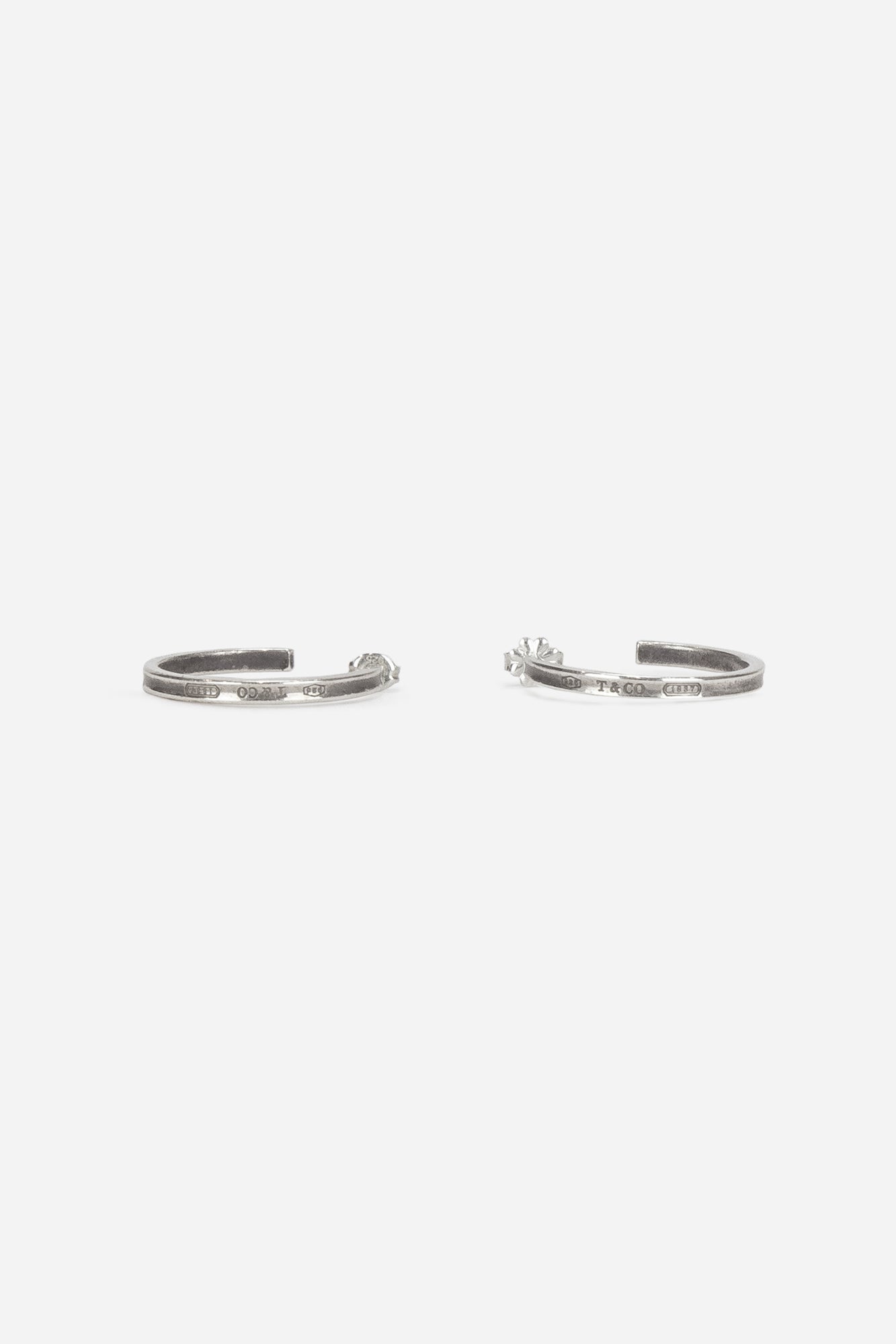 Tiffany 1837™ Narrow Hoop Earring with Post Backing in Silver