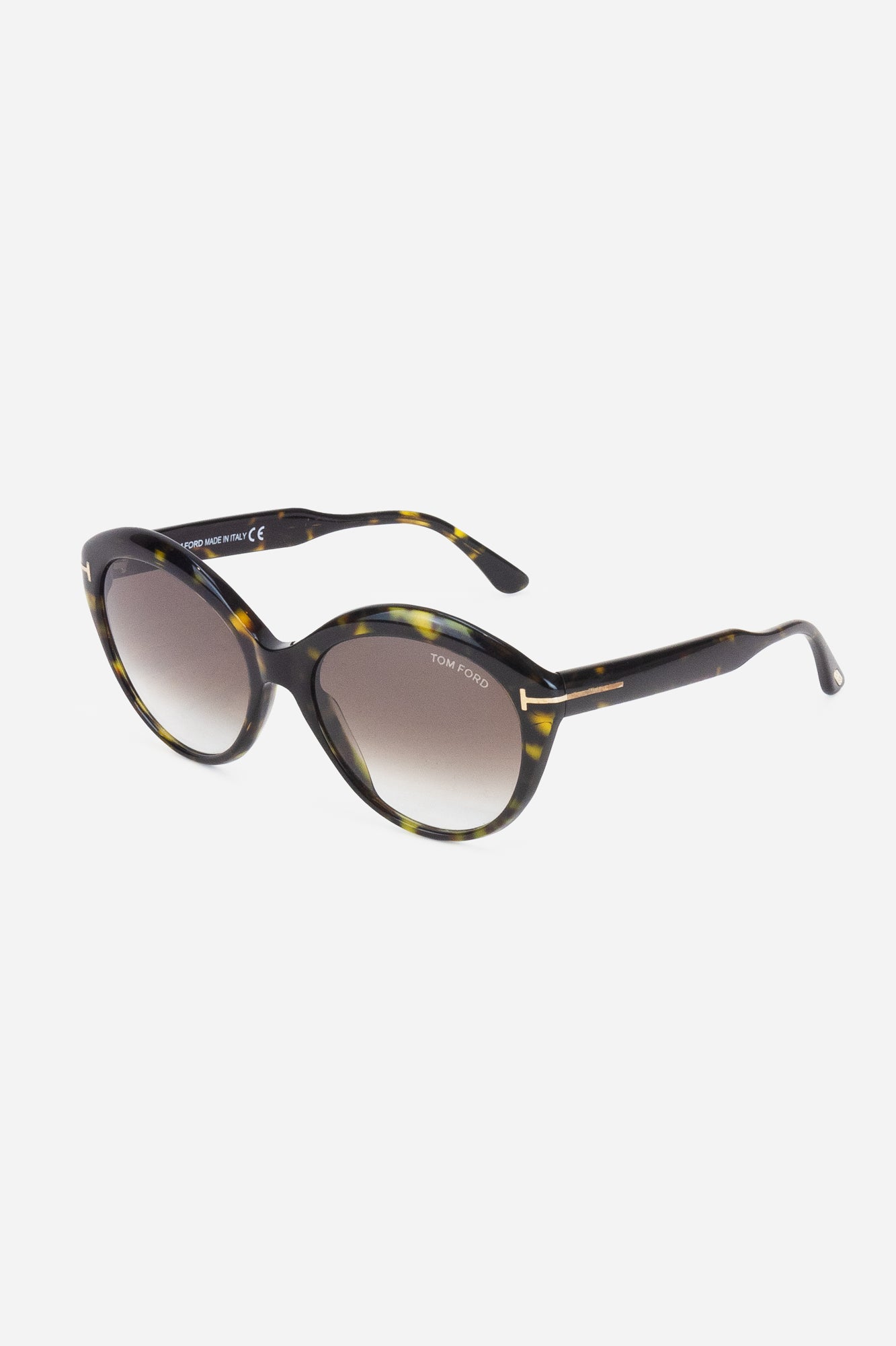 Brown Tortoise Frame Round Sunglasses