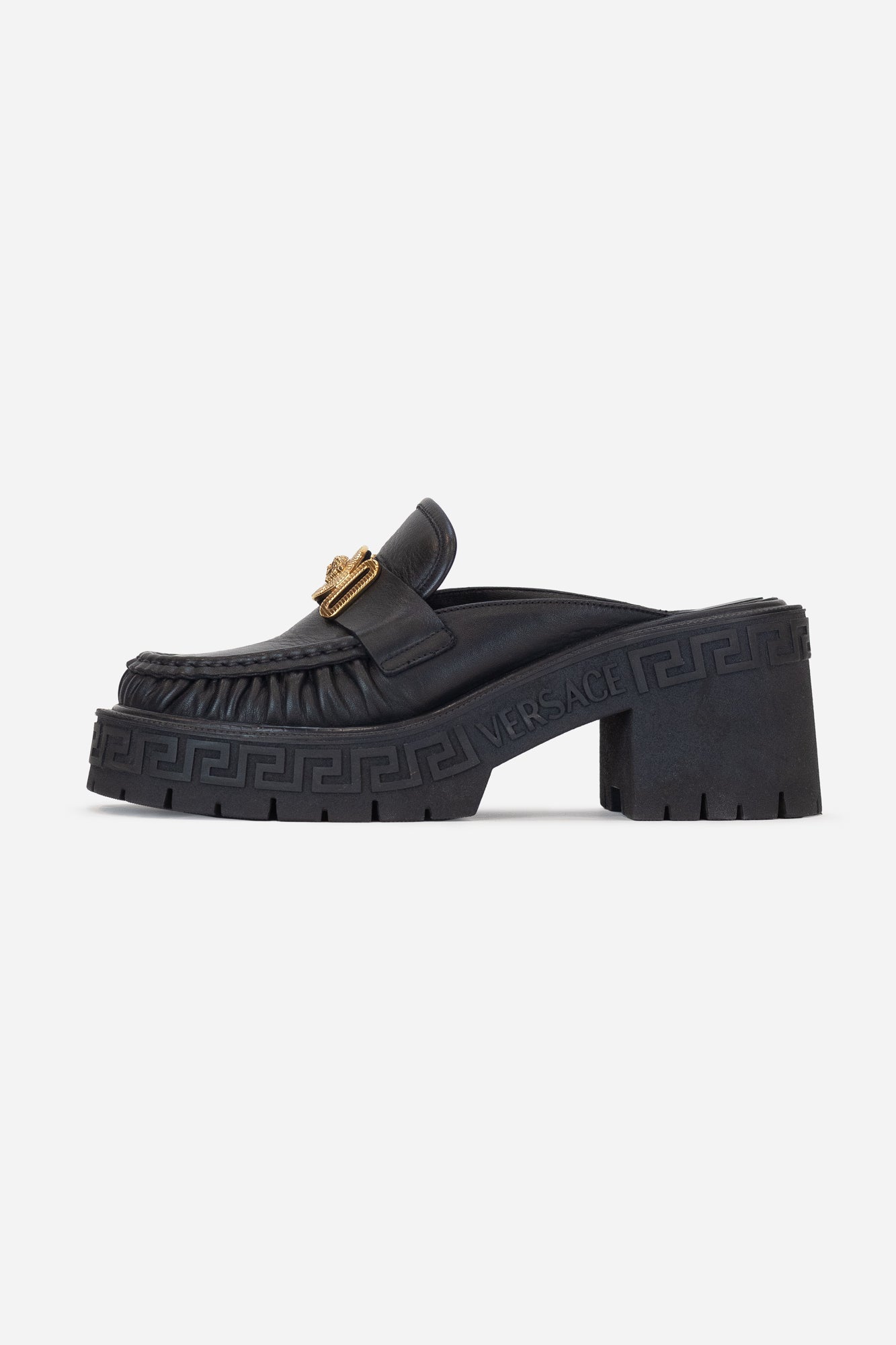 Chunky Black La Medusa Clogs