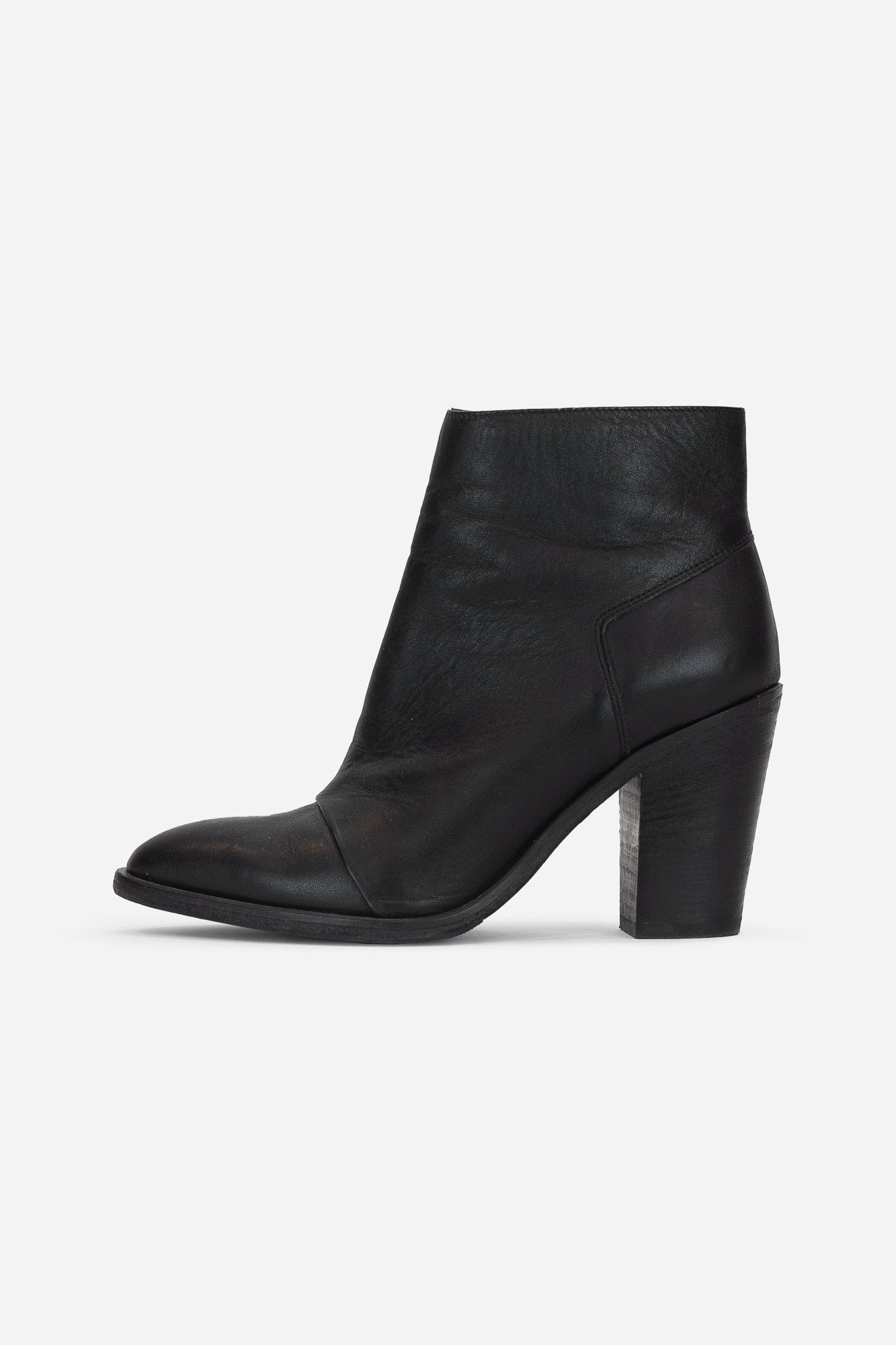 Soft Black Leather Ankle Boots