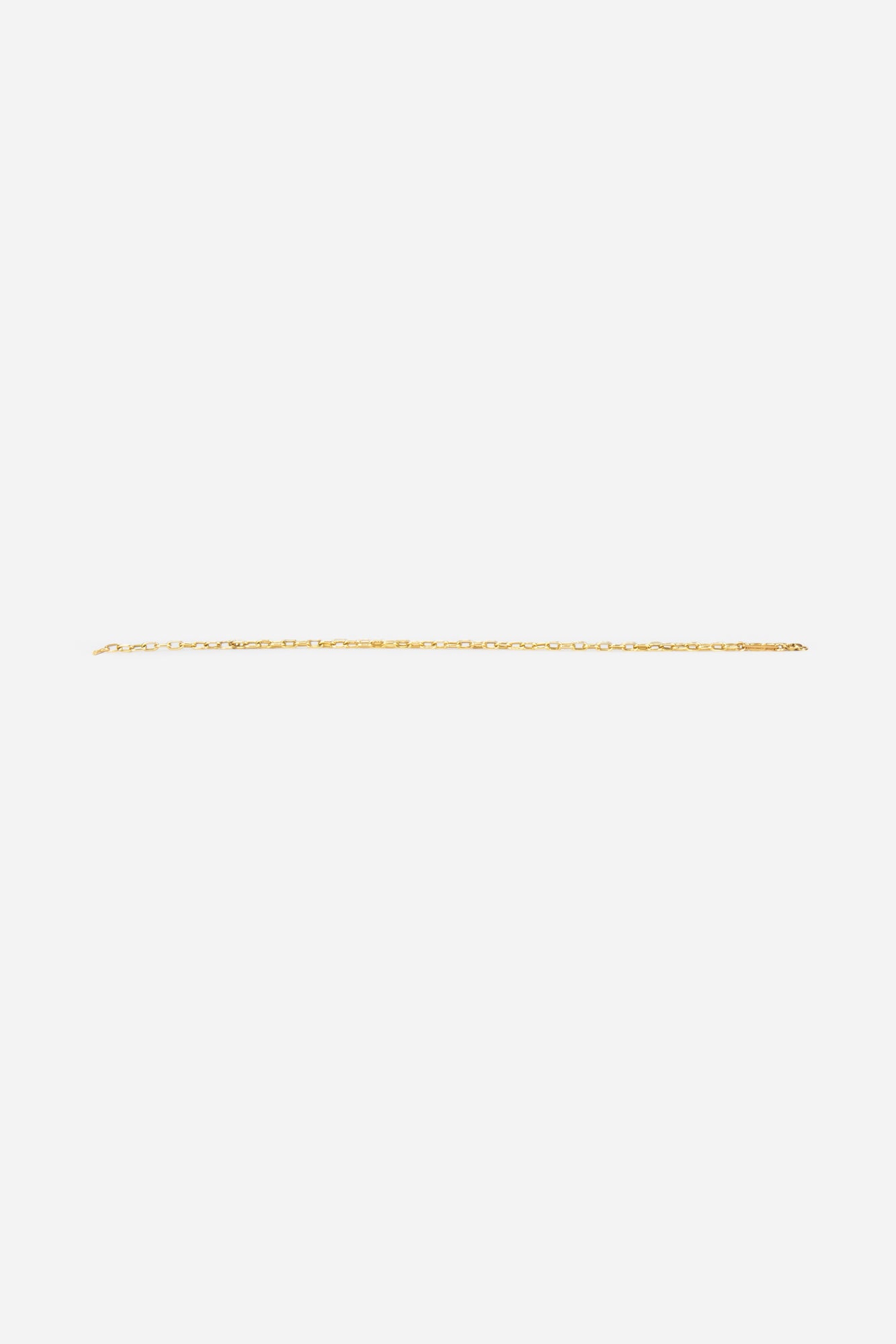 14k Gold Oval Link Chain Faux Toggle Lariat Necklace