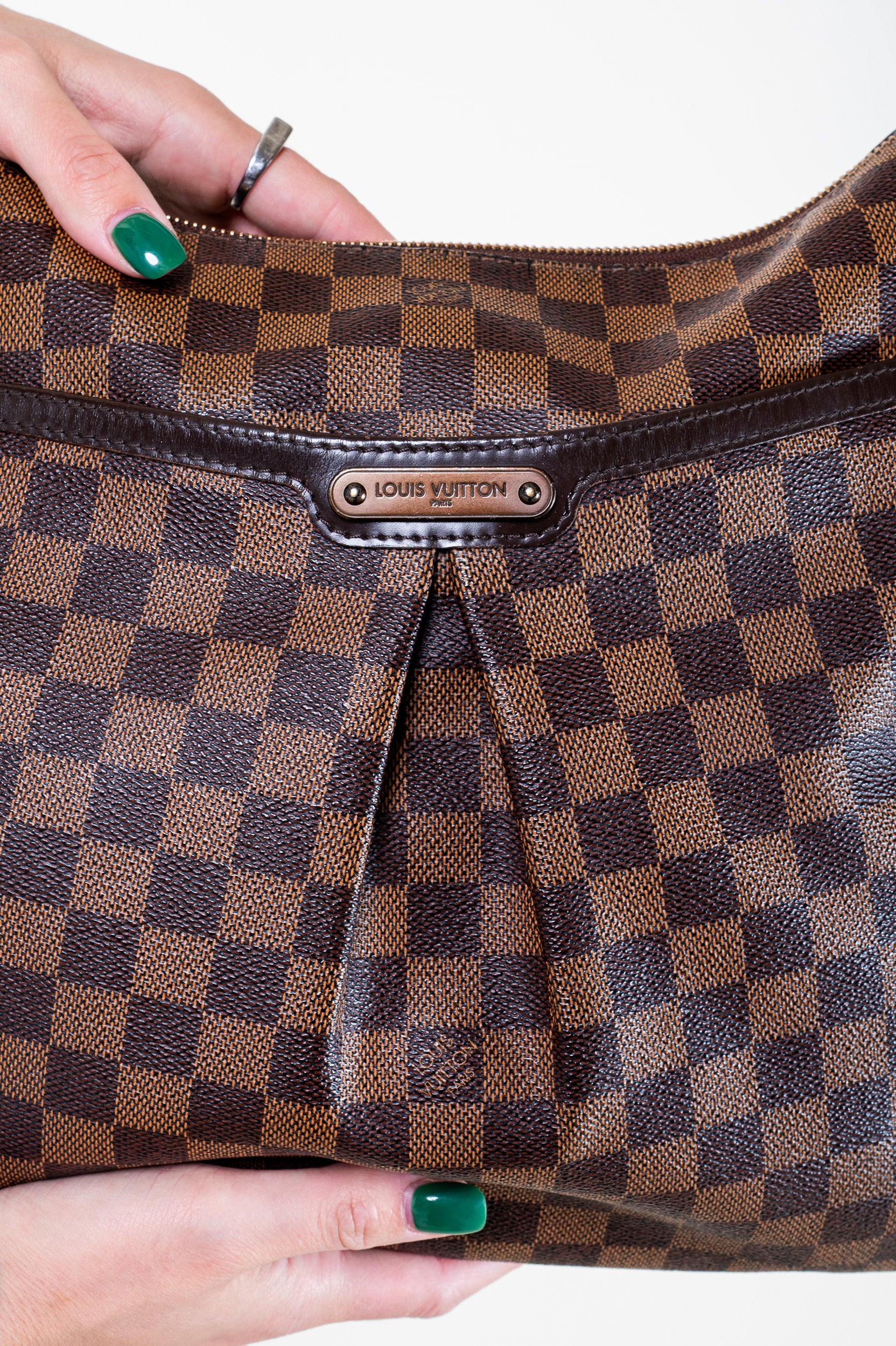 Damier ebene Bloomsbury large zip crossbody bag
