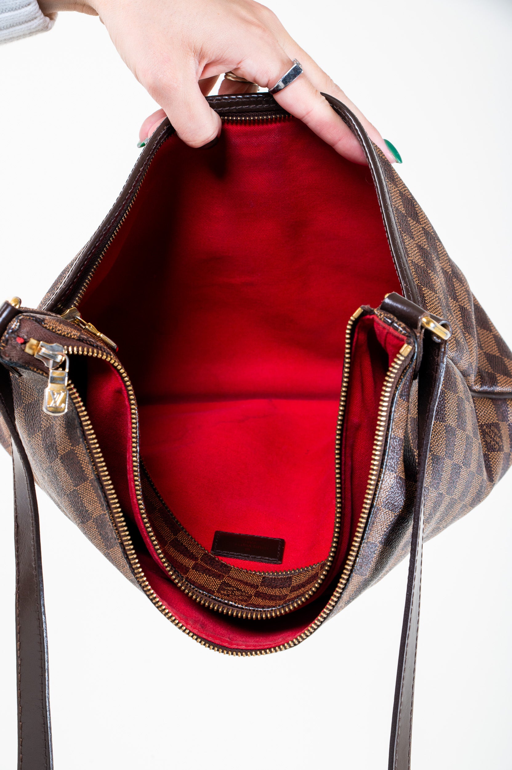 Damier ebene Bloomsbury large zip crossbody bag