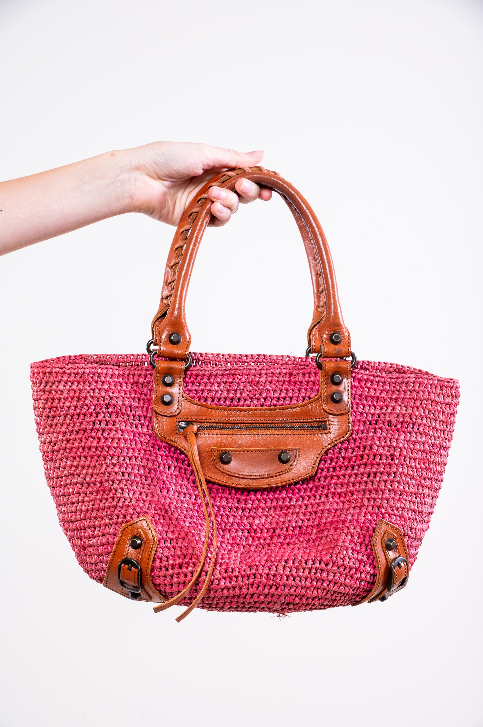 Pink Motocross Classic Basket Bag