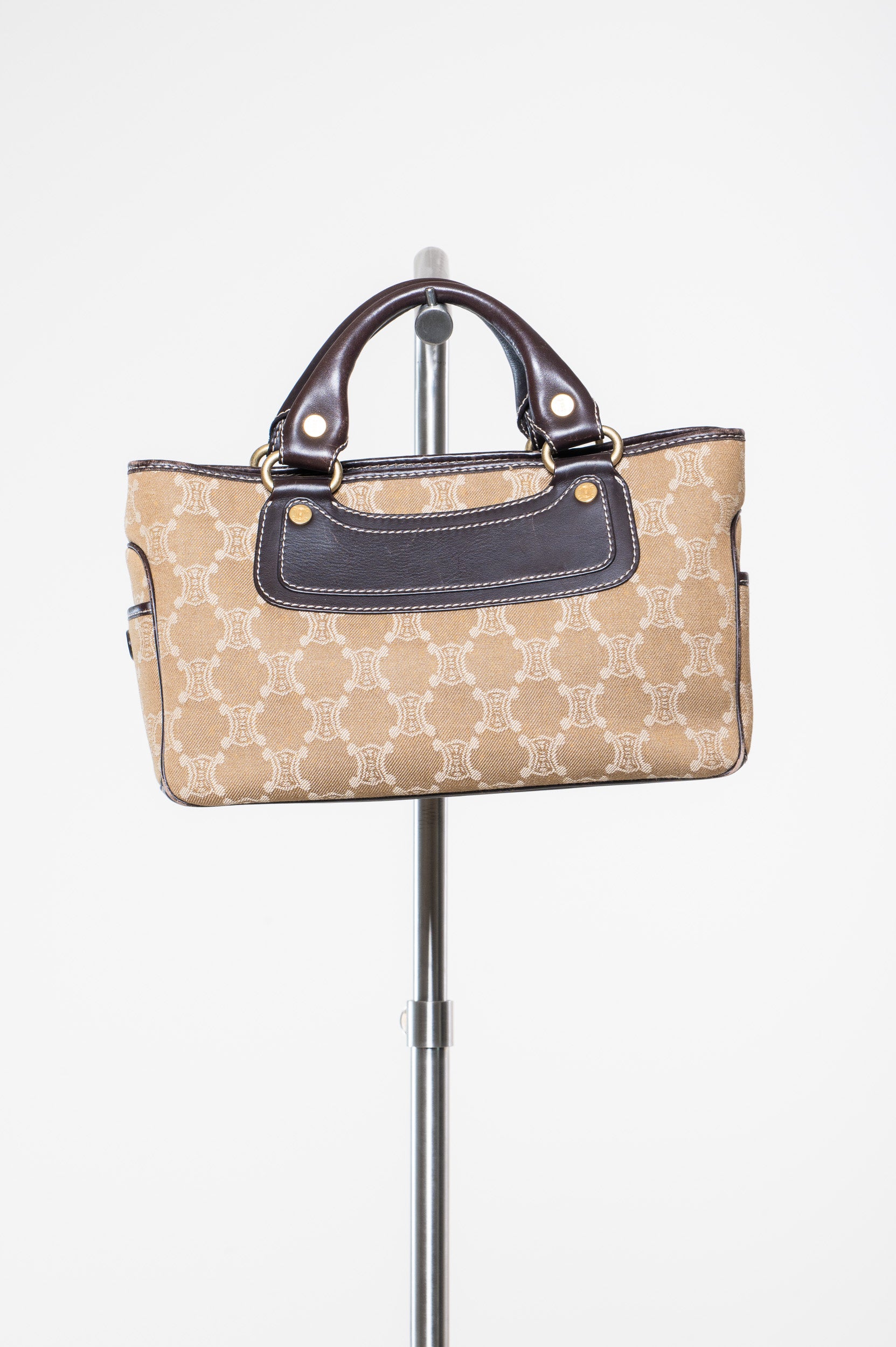 Back view of Celine Macadam Fabric Canvas Handbag