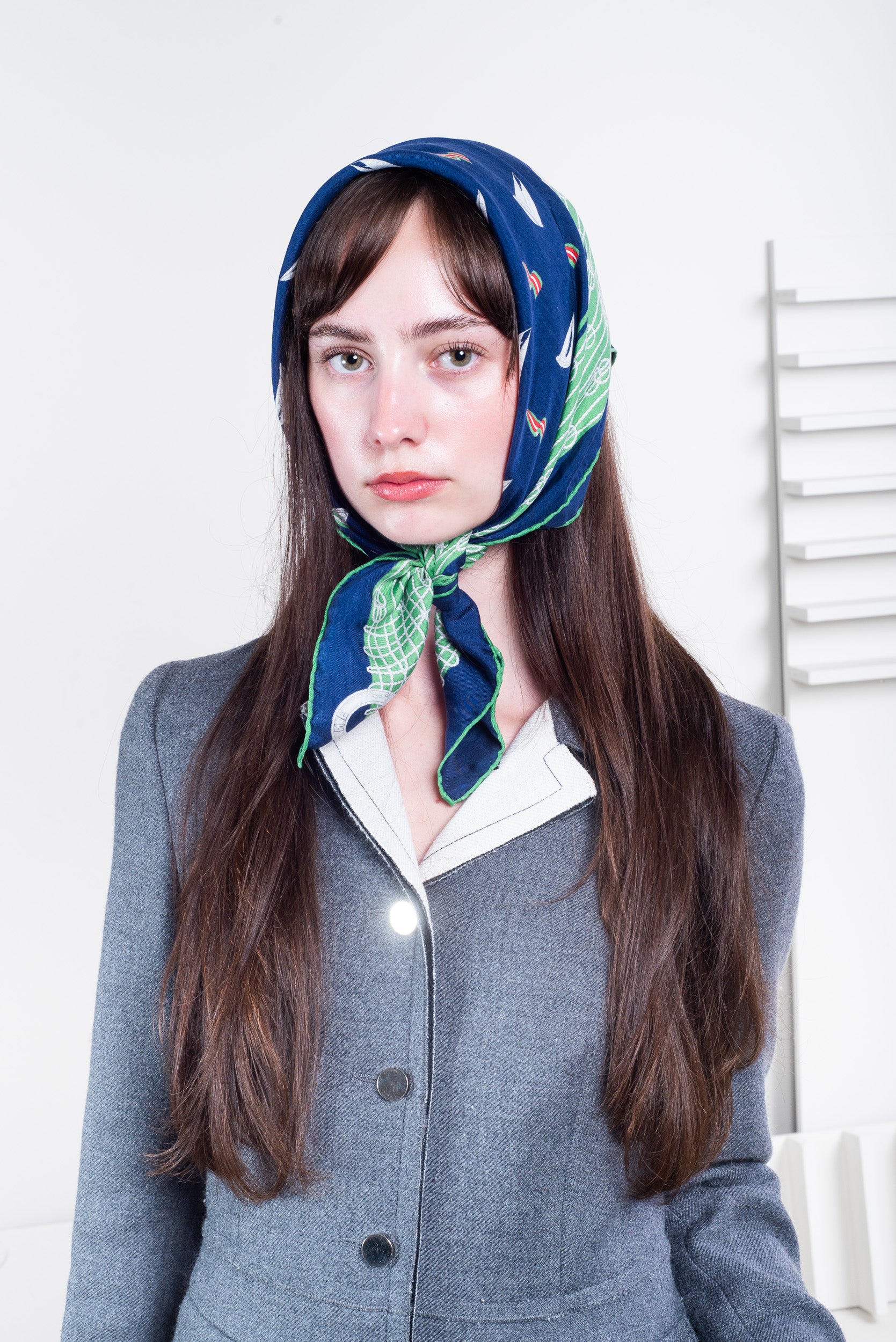 Silk Sailboat Rope Scarf