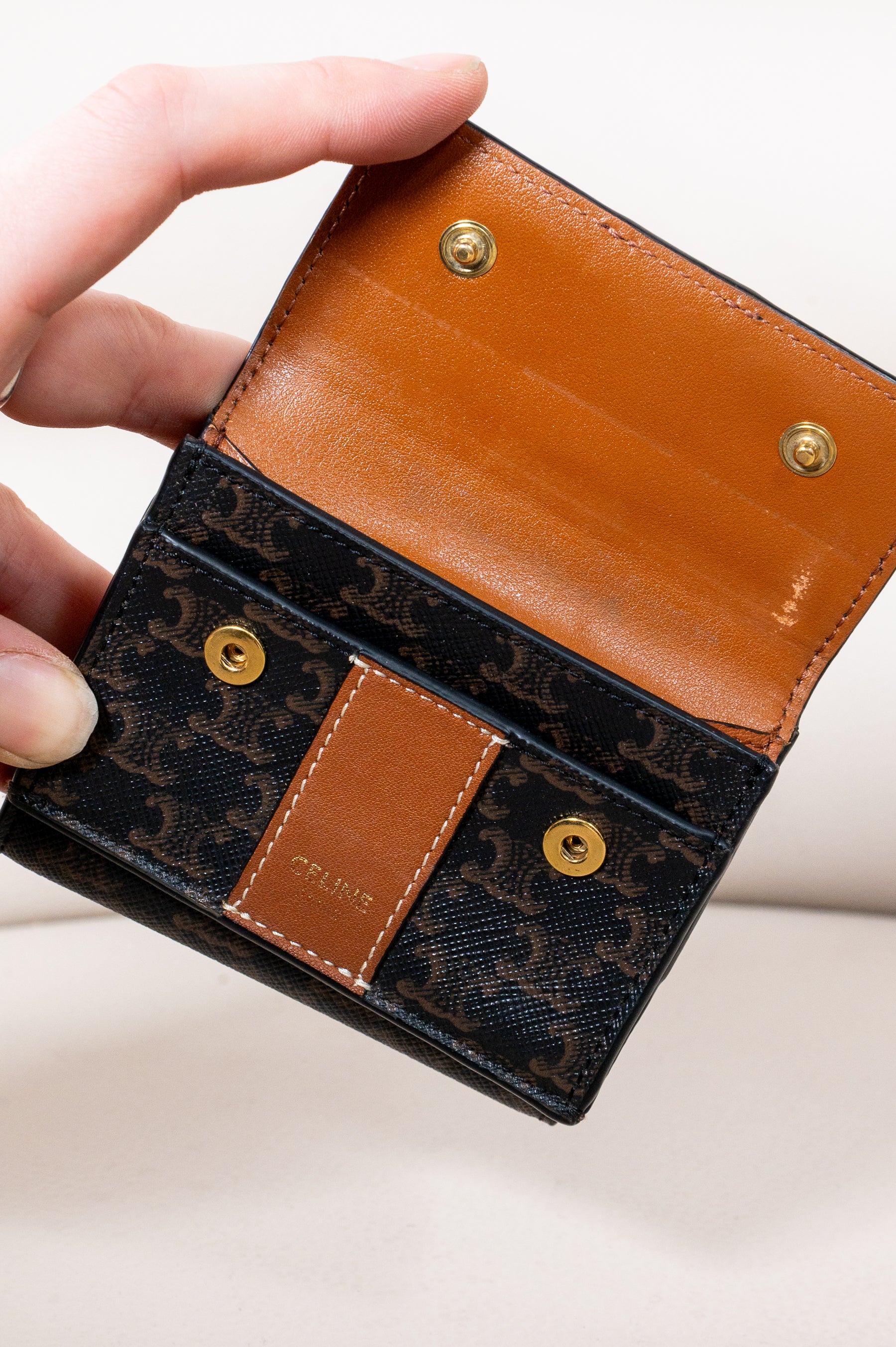 Triomphe Trifold Macadam Small Compact Wallet