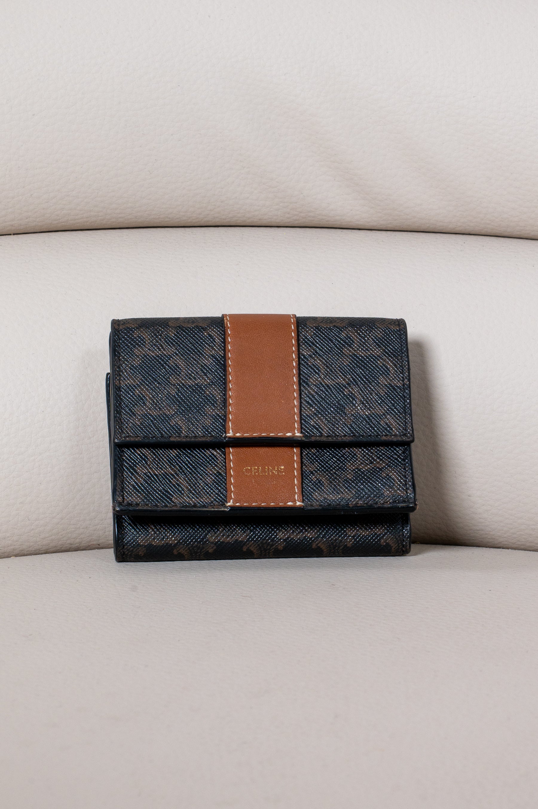 Triomphe Trifold Macadam Small Compact Wallet