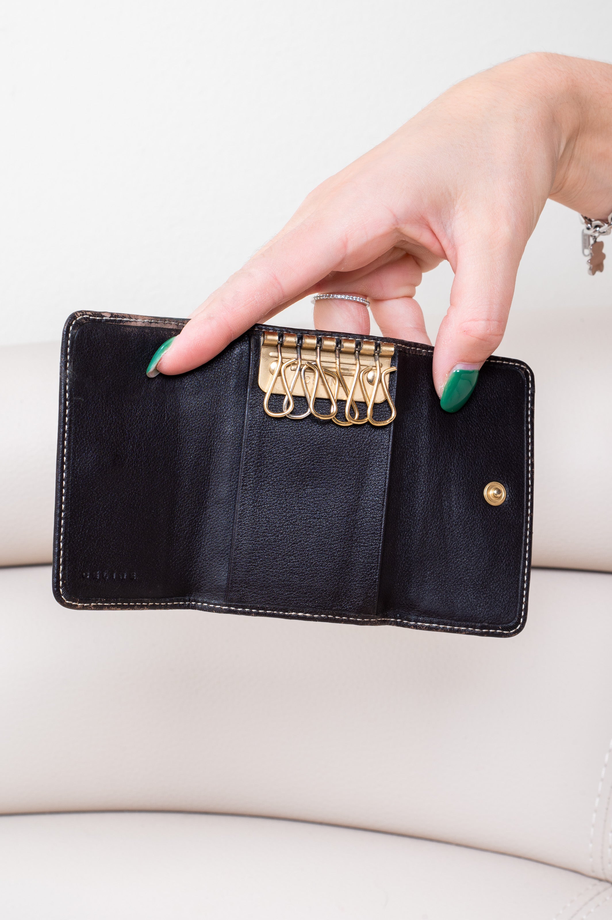 Brown Vintage Canvas Key Holder
