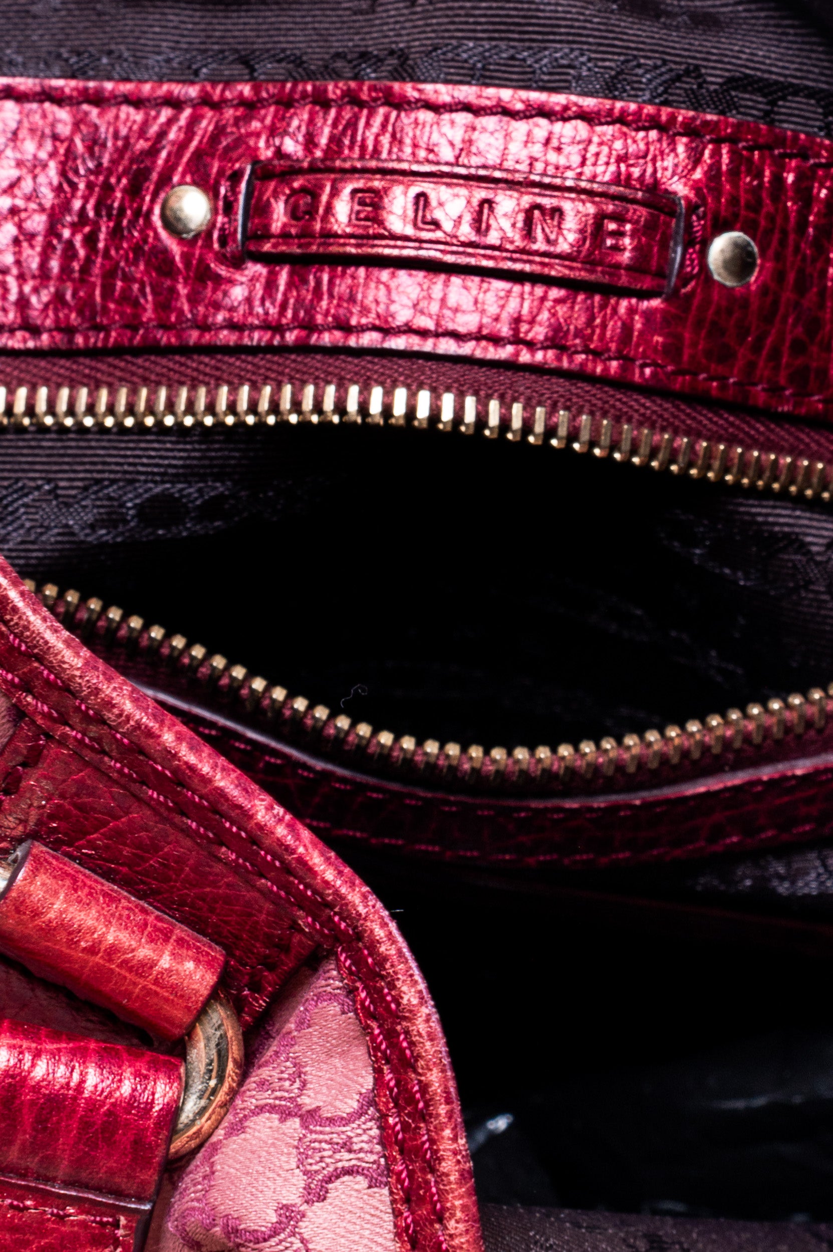 Red Logo Macadam Tote Handbag