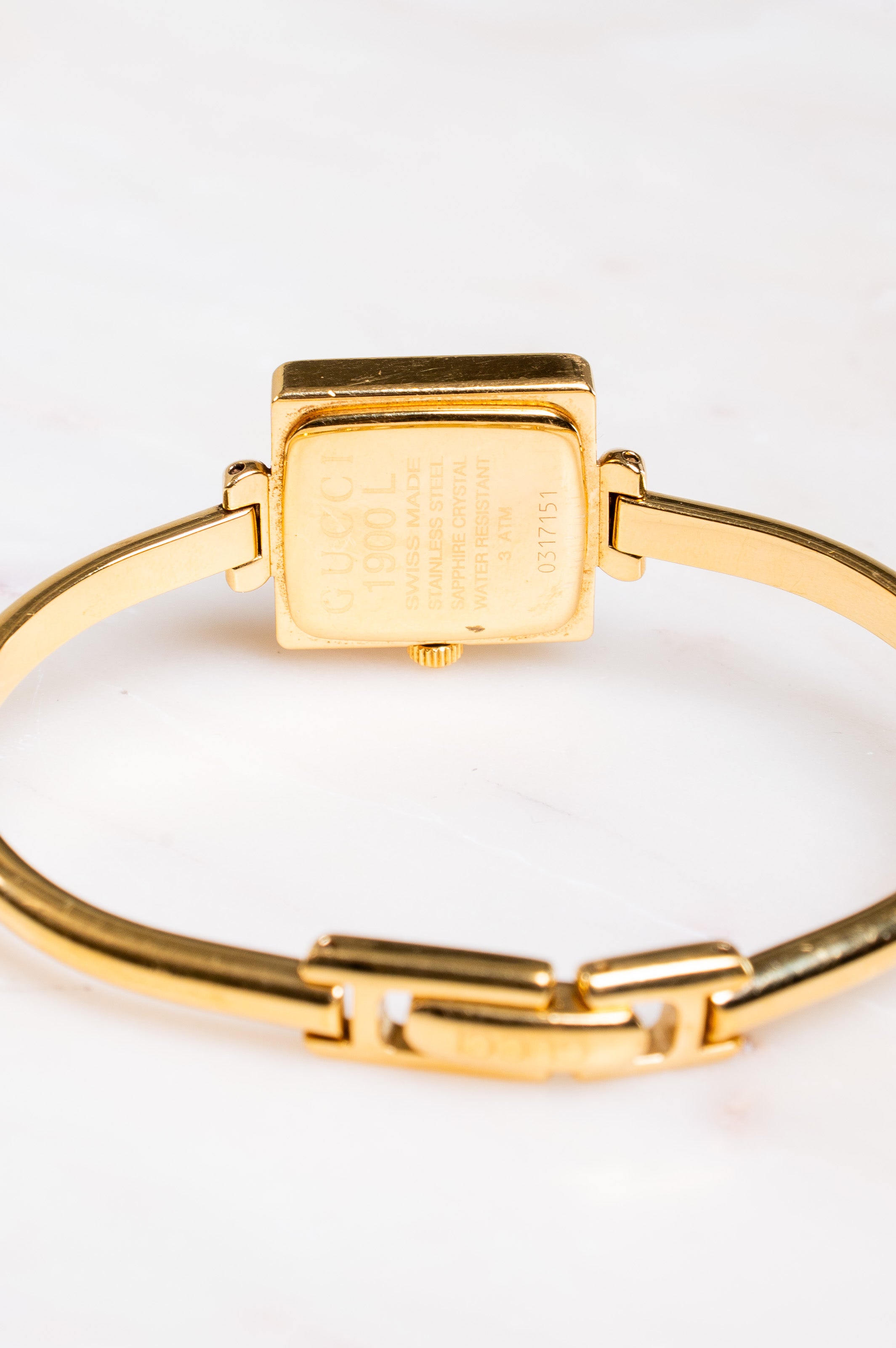 Gold Quartz Vintage Square Watch