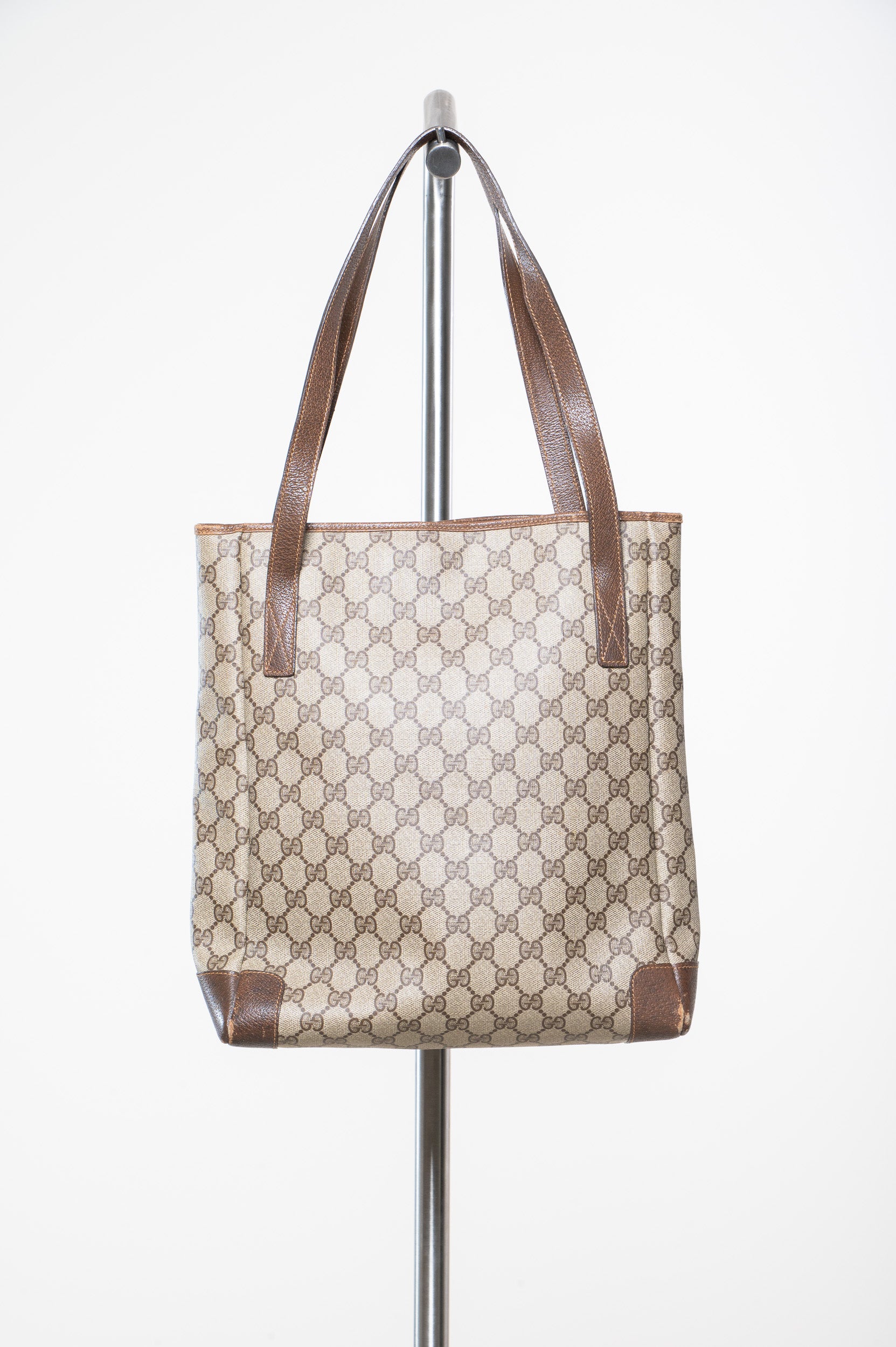 Back view of Gucci Vintage Monogram Canvas Old Tote Shoulder Bag
