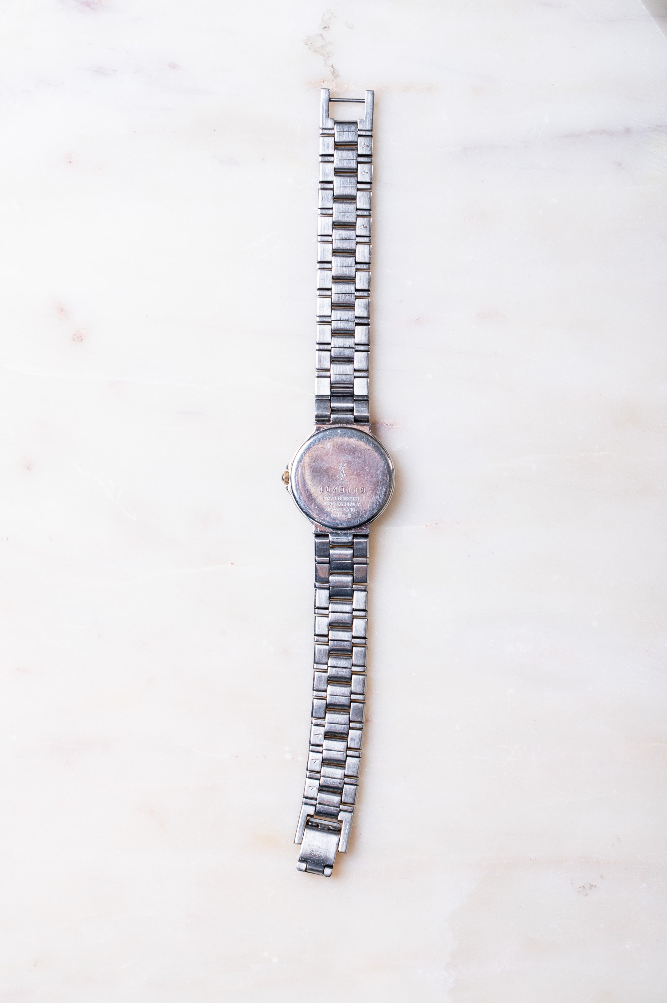 Vintage YSL Mixed Metal Circle Watch