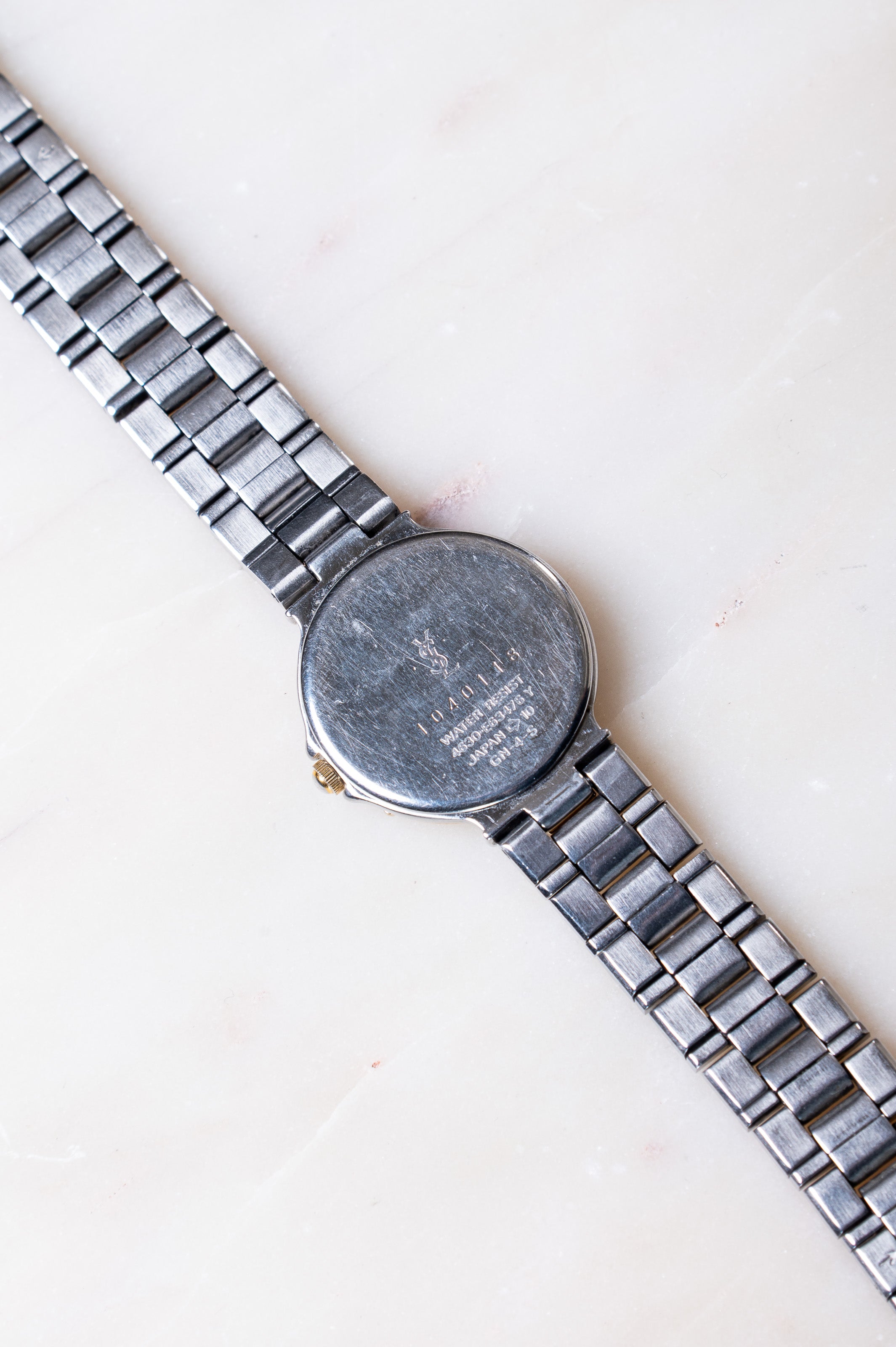 Vintage YSL Mixed Metal Circle Watch