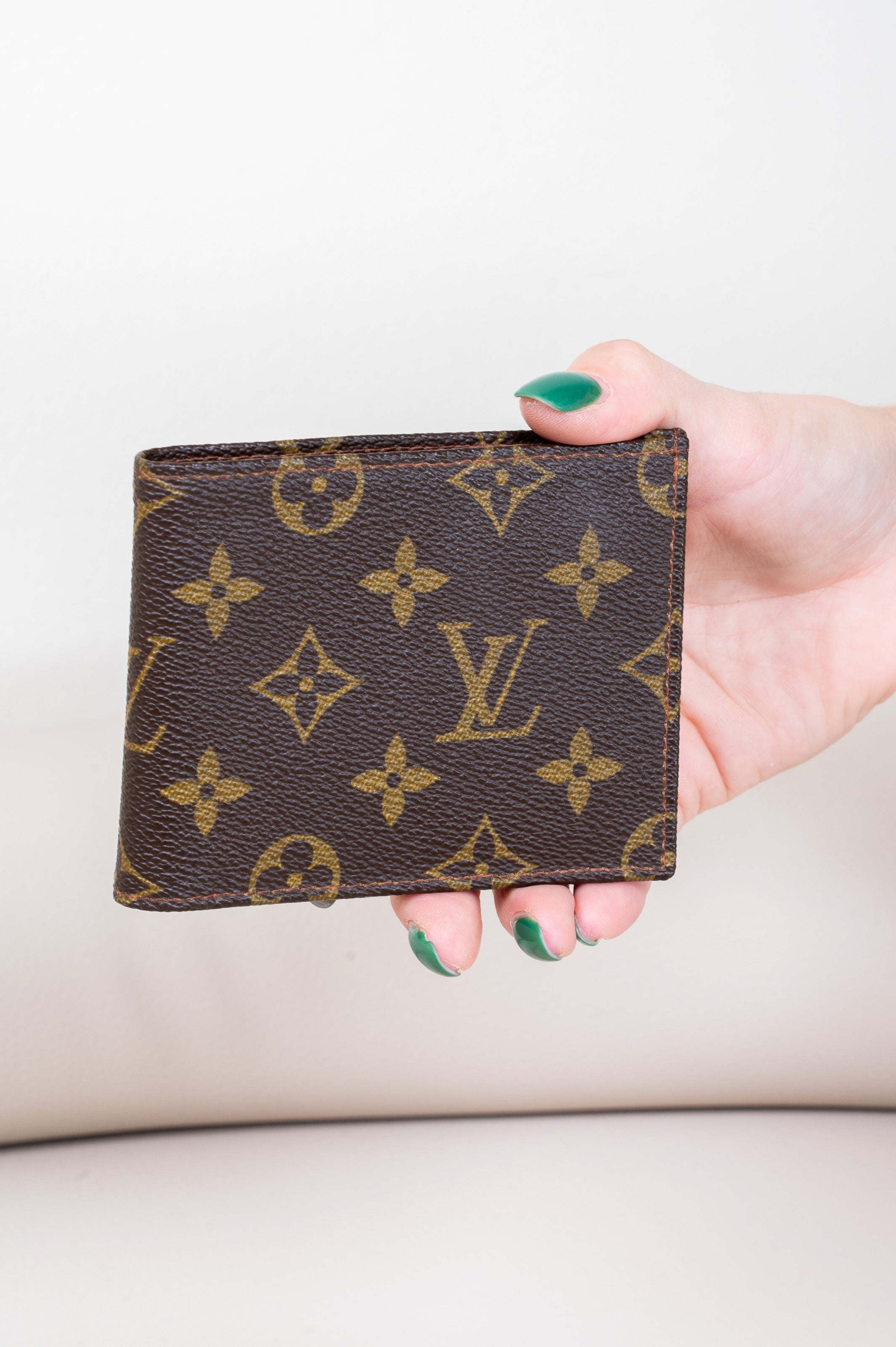 Vintage Monogram Bifold Wallet