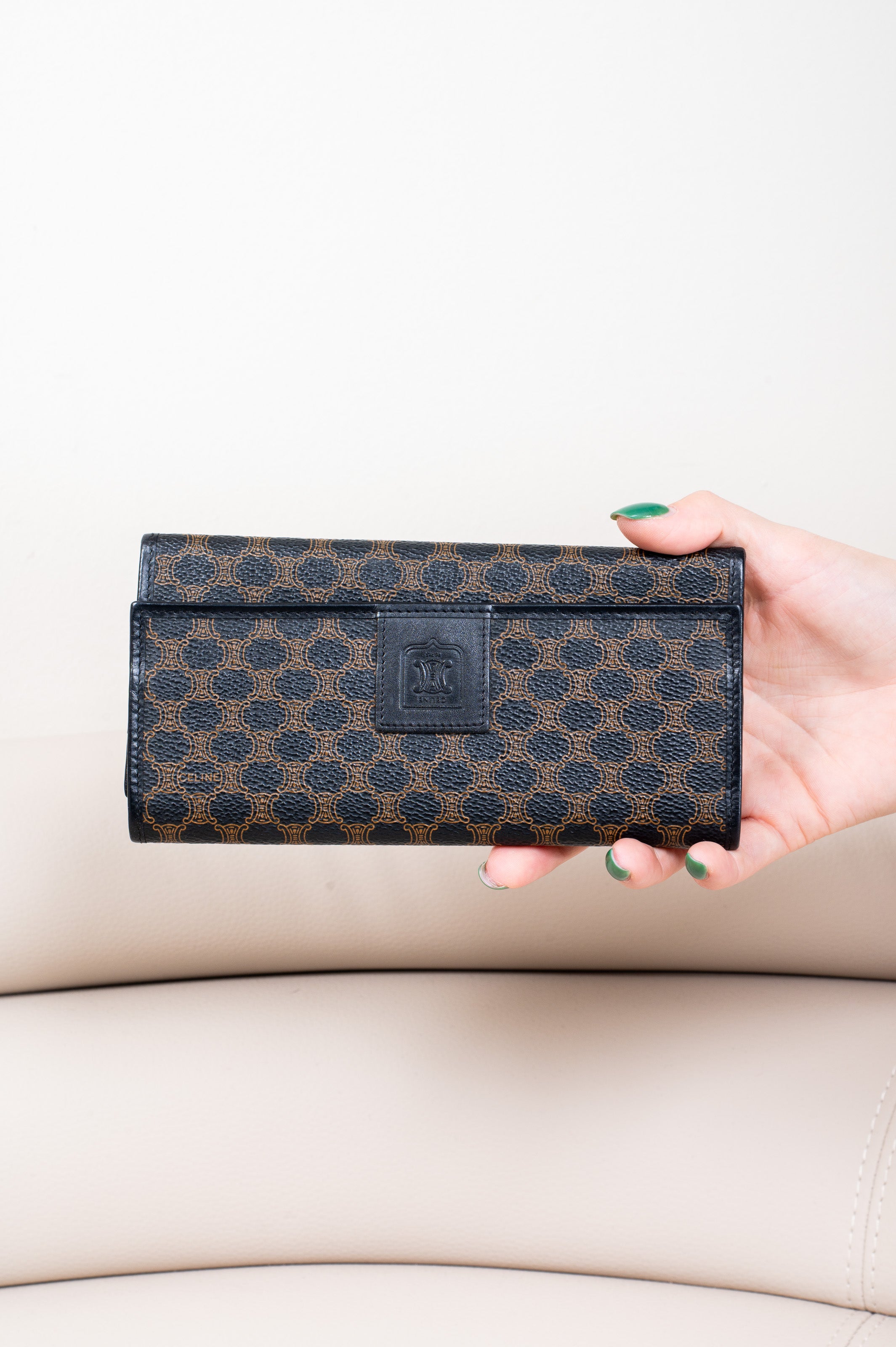 Vintage Dark Brown Macadam Continental Wallet