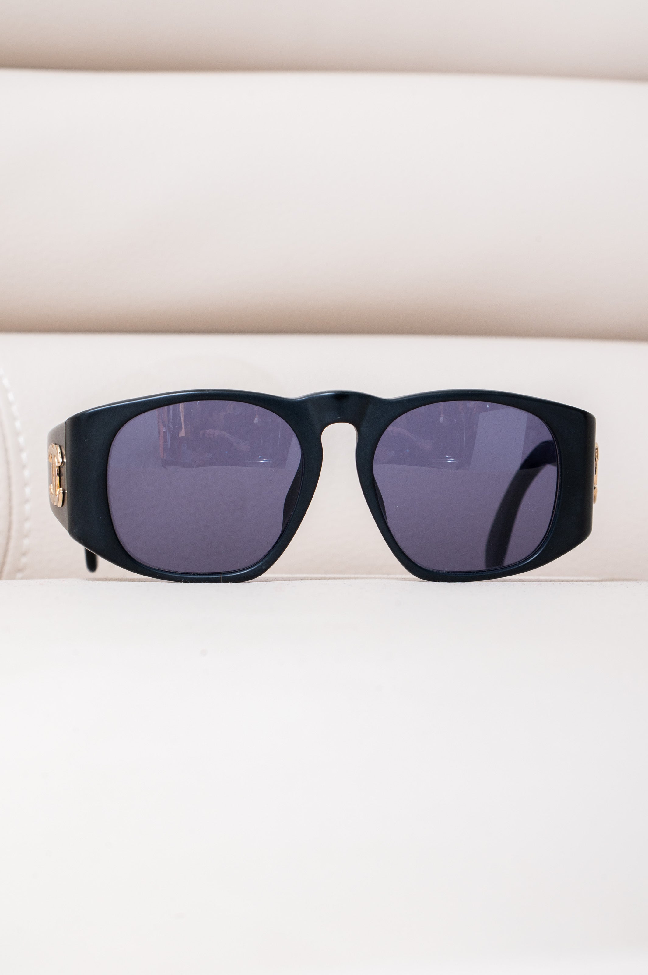 Vintage Black Coco Mark Sunglasses