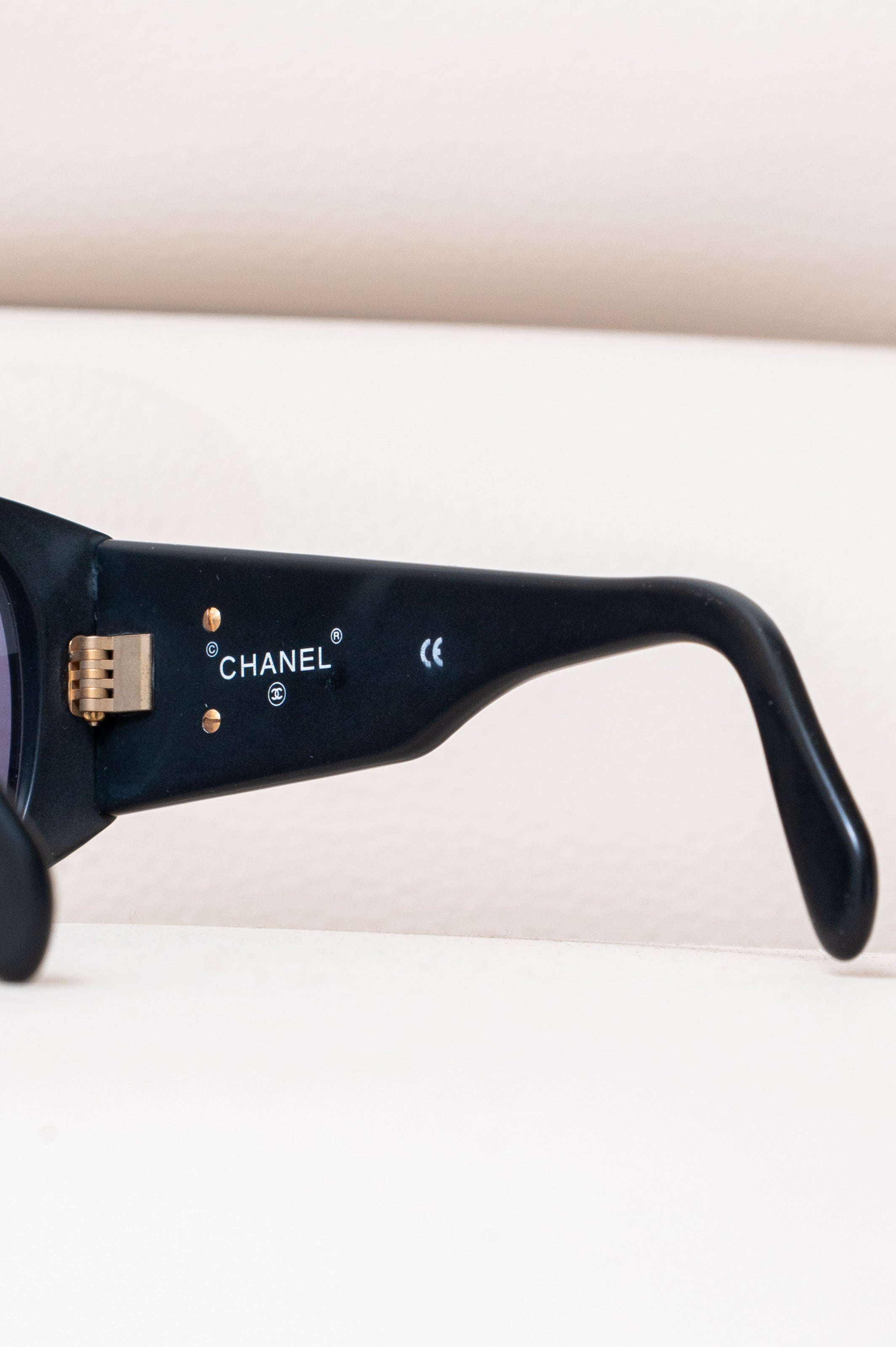 Vintage Black Coco Mark Sunglasses