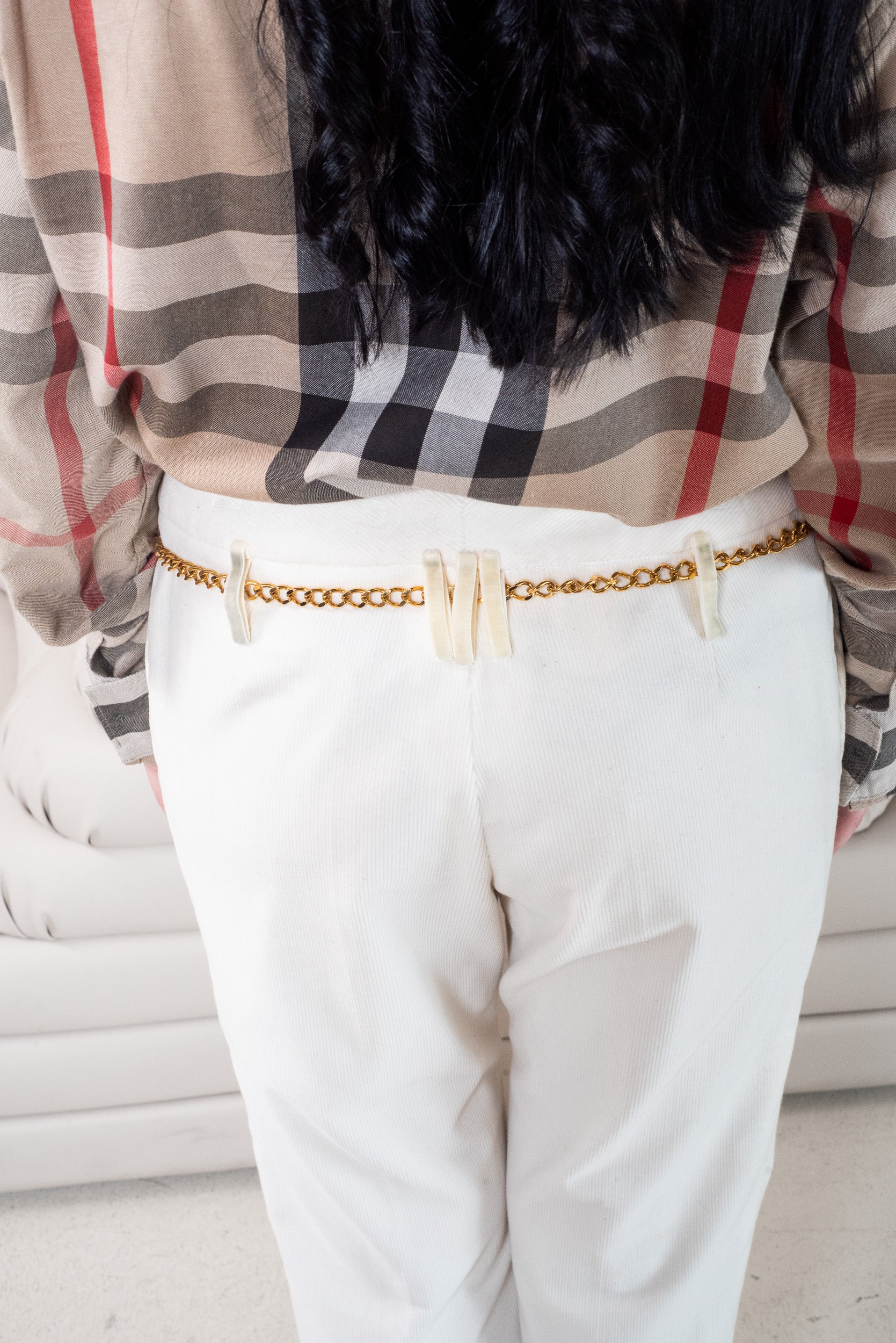 Vintage 1980's CC Gold Tone Chain Belt