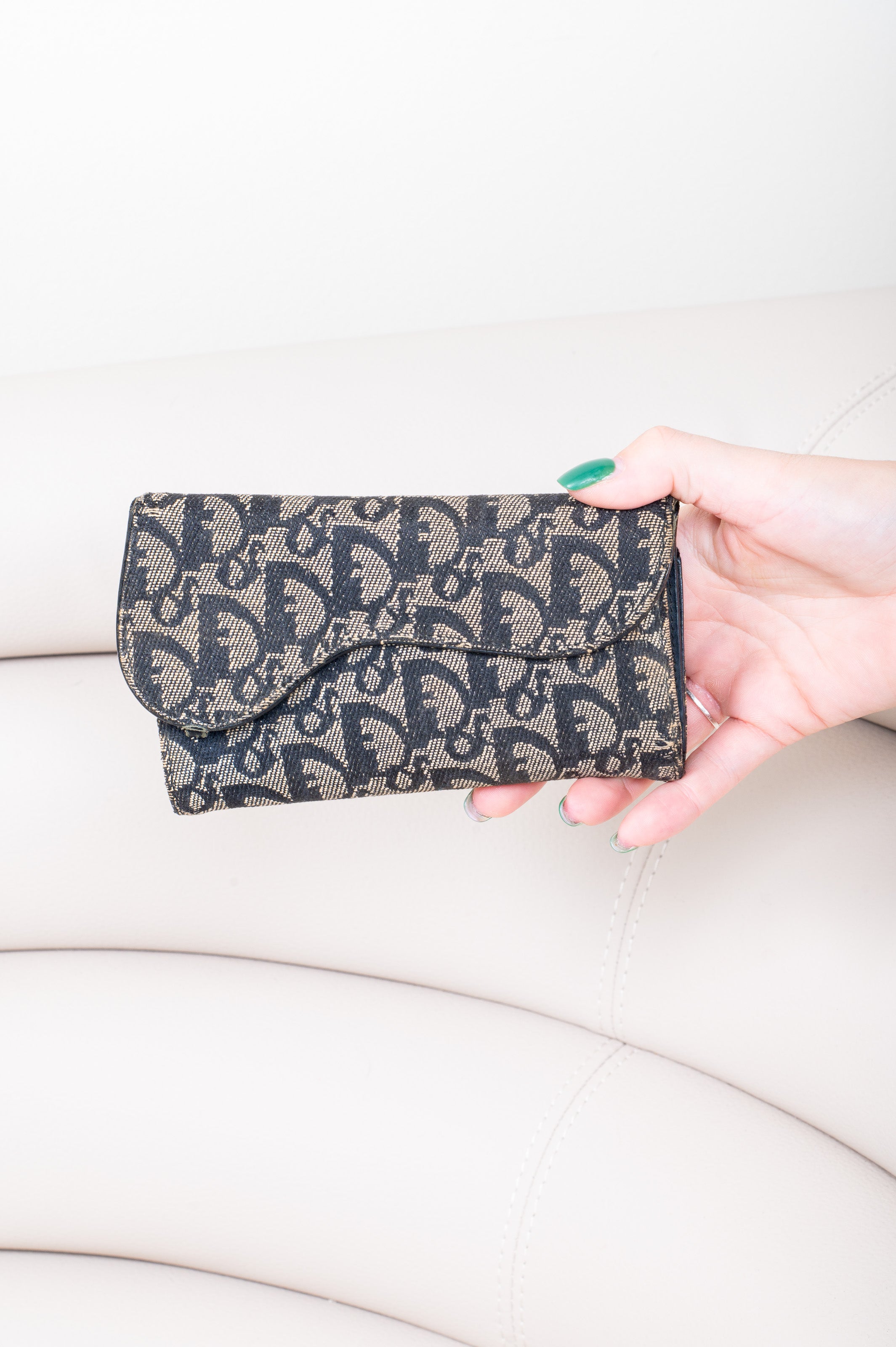 Vintage Diorissima Oblique Saddle D Flap Wallet