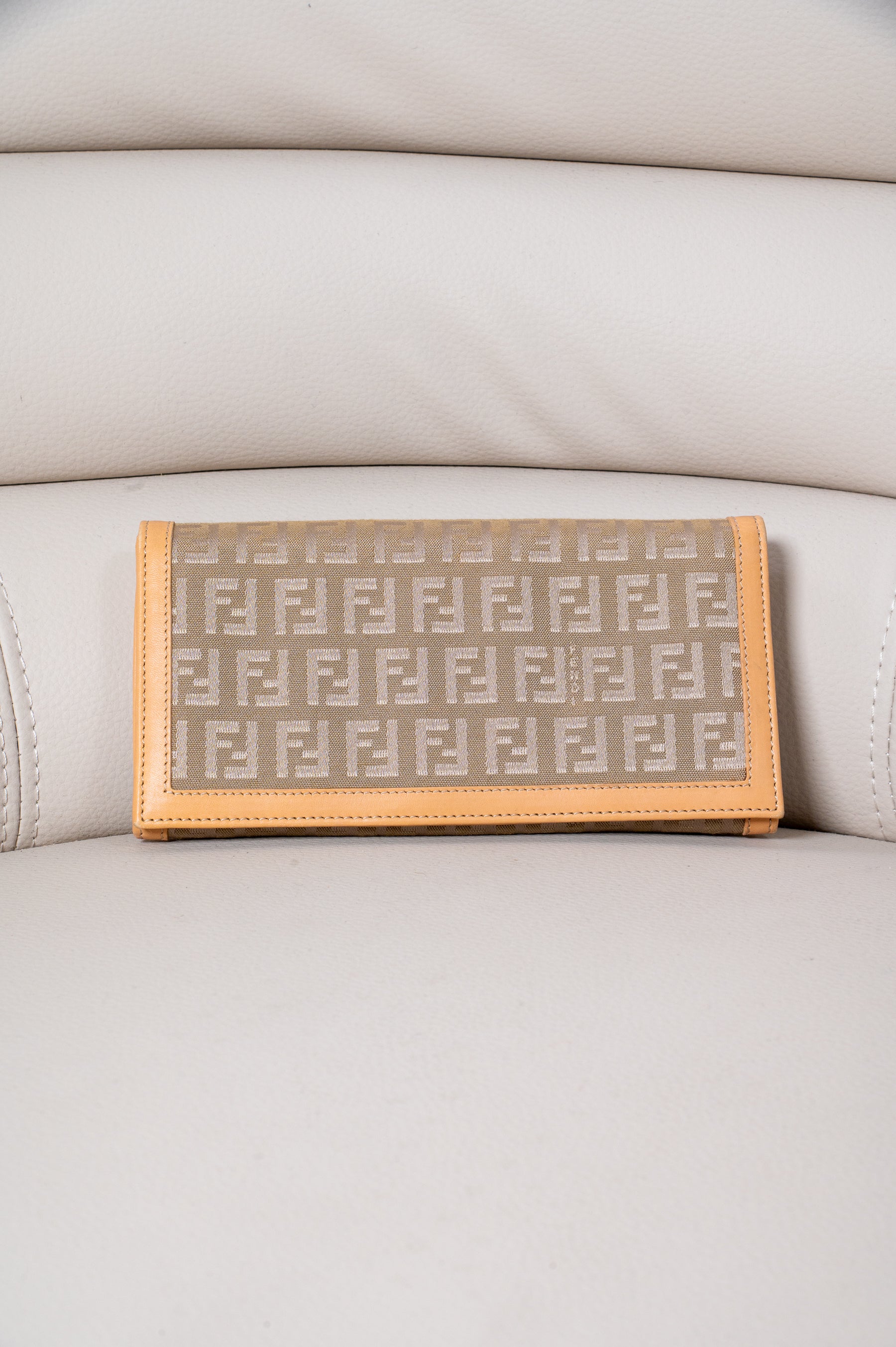 Vintage Canvas Zucca Continental Wallet