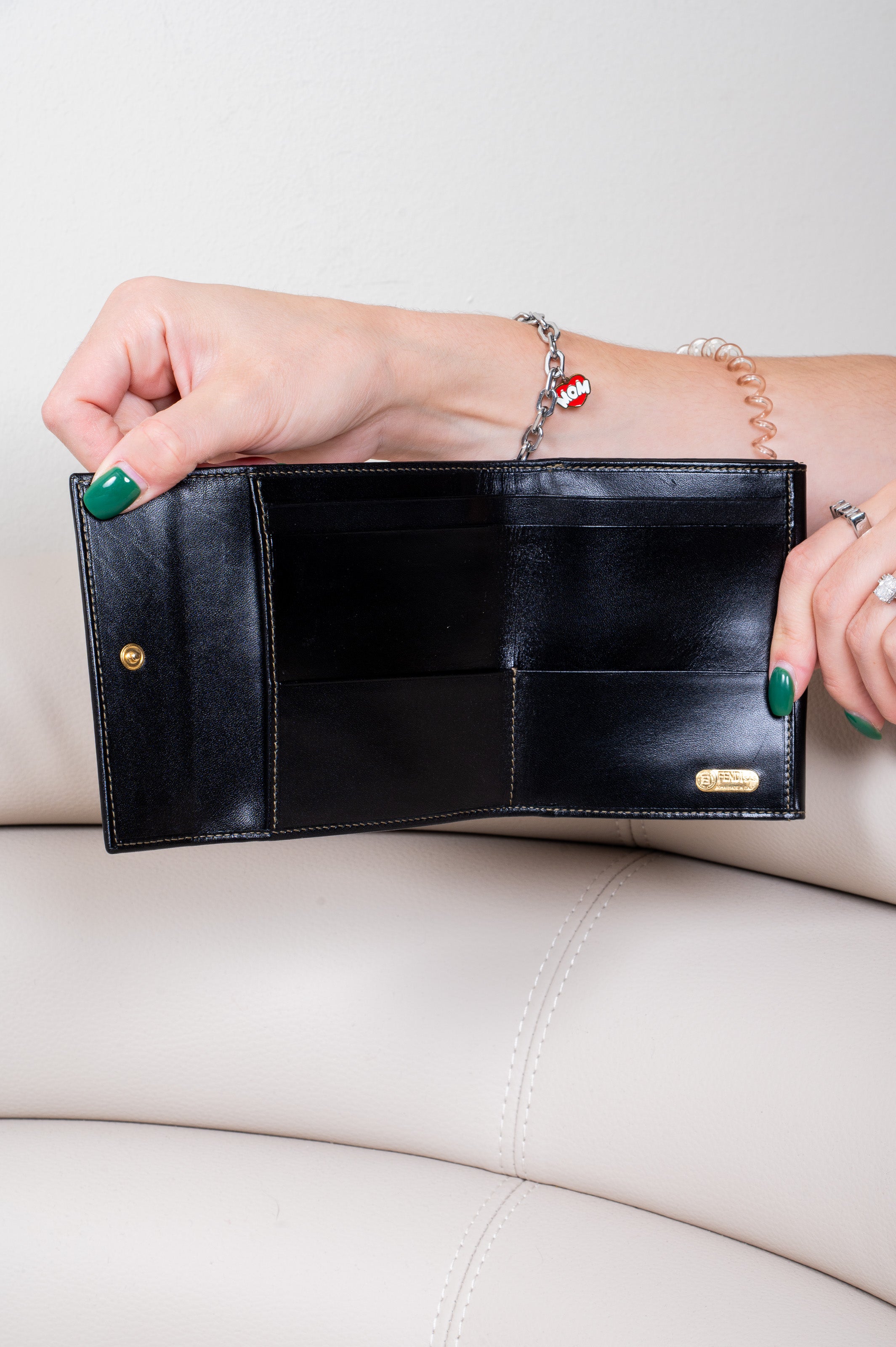 Vintage Fendi Zucchino Compact Wallet
