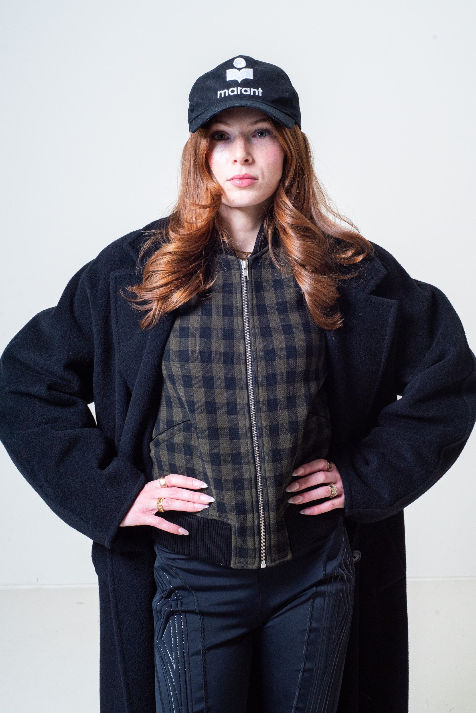 Green Plaid Bomber Jacket Wool