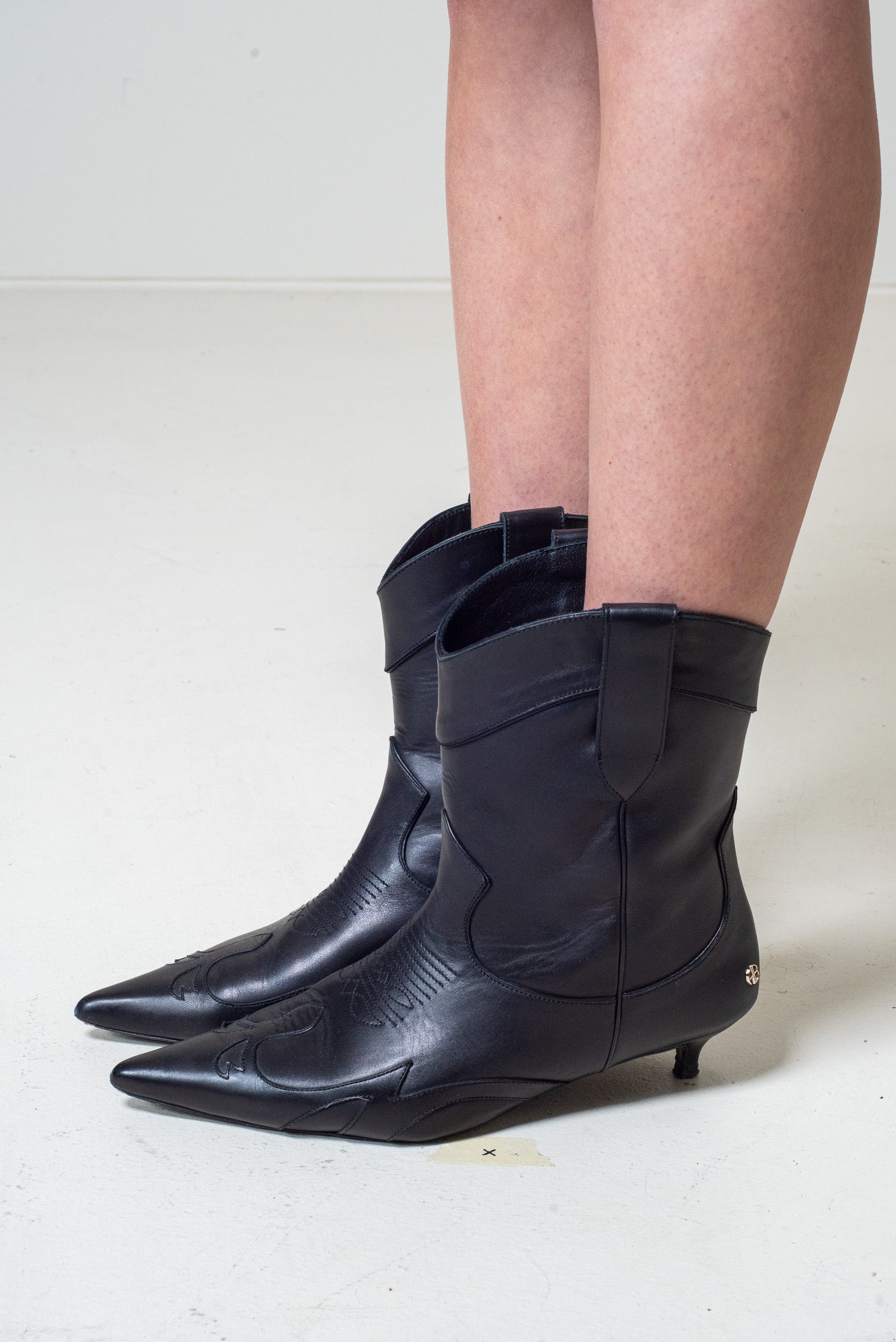 Rae Mini Heel Ankle Boot Leather