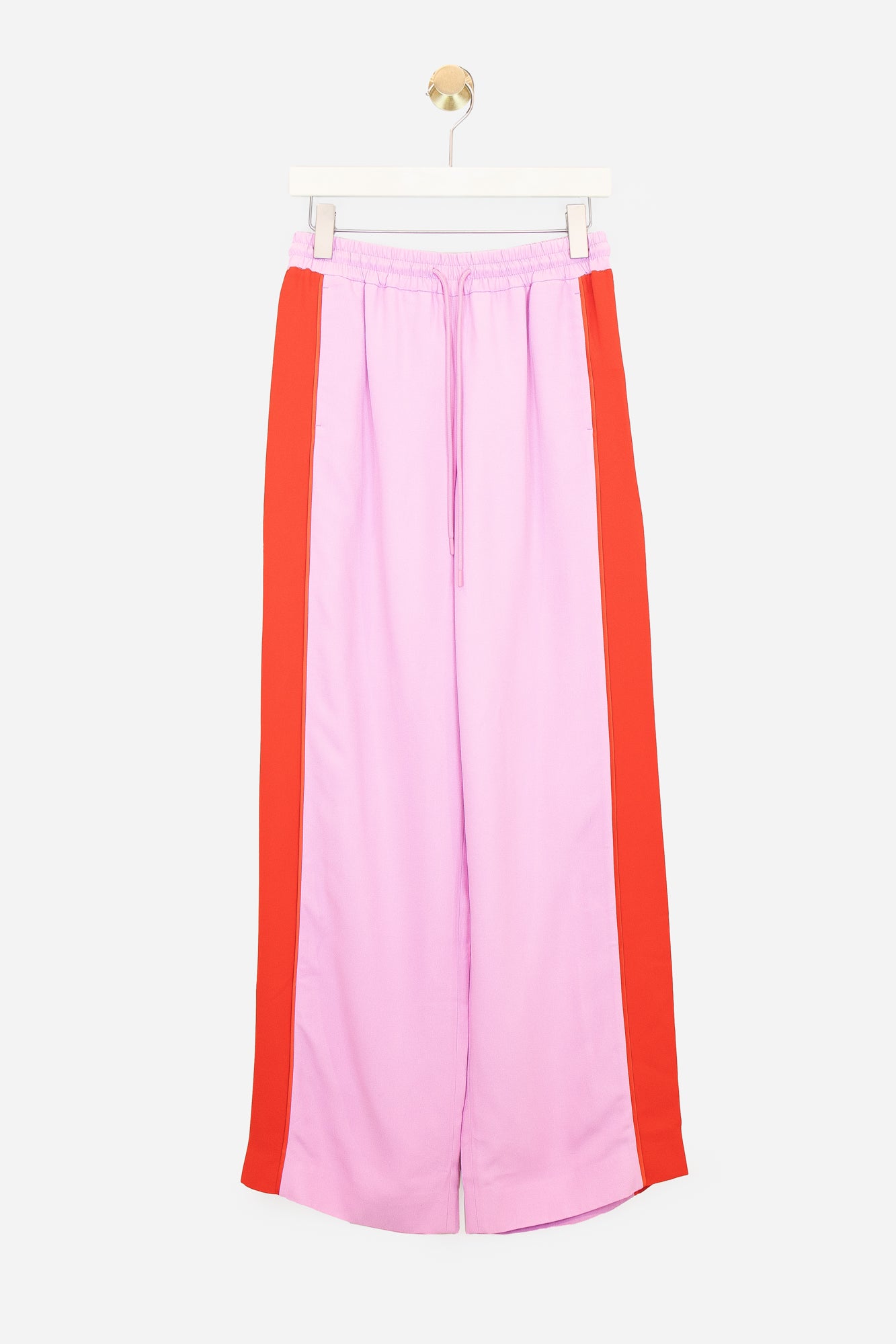 Pink and Red Wide Leg Pant Viscose