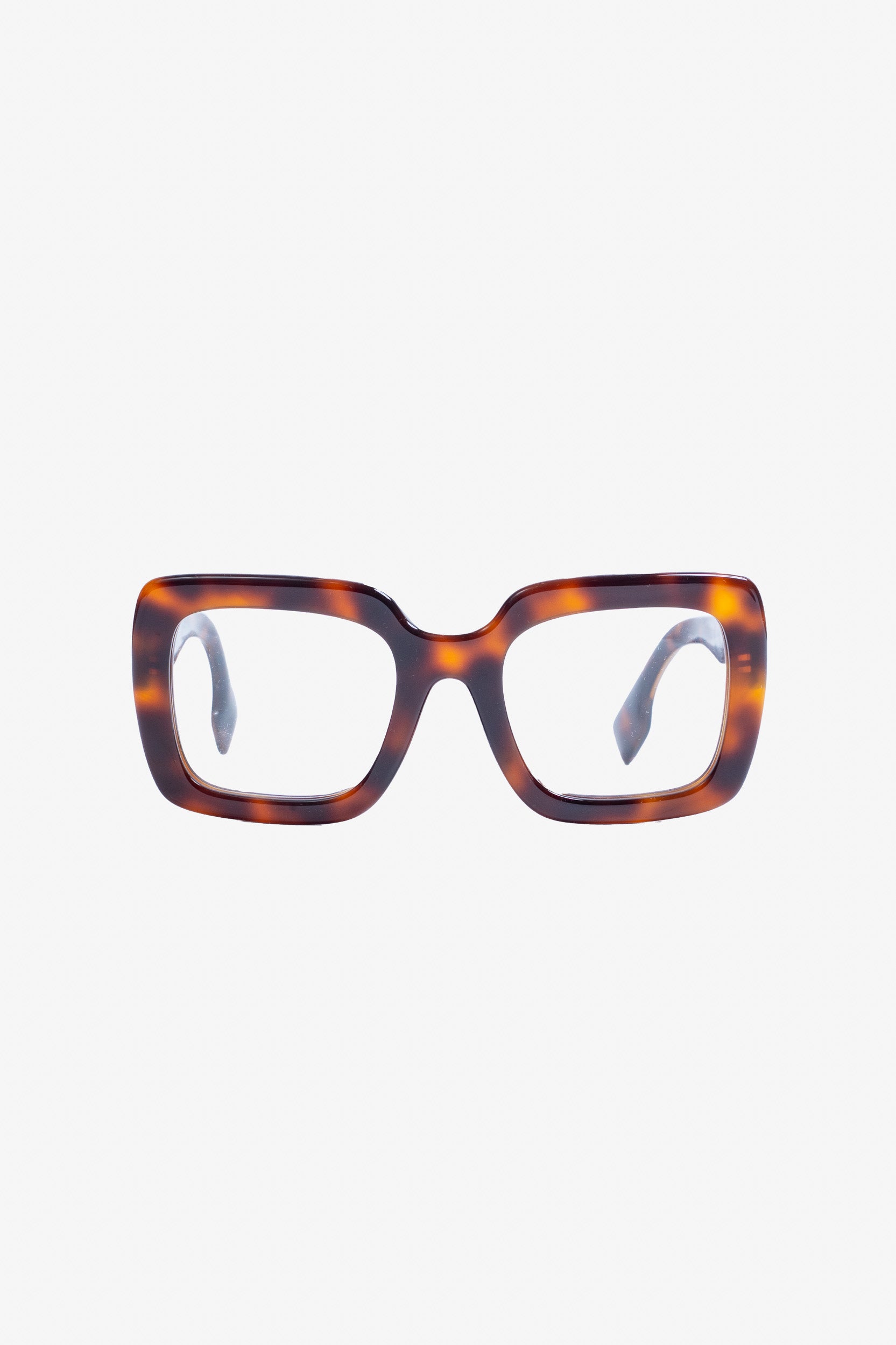 Chunky Large Frame Tortoise Glasses  Plastic