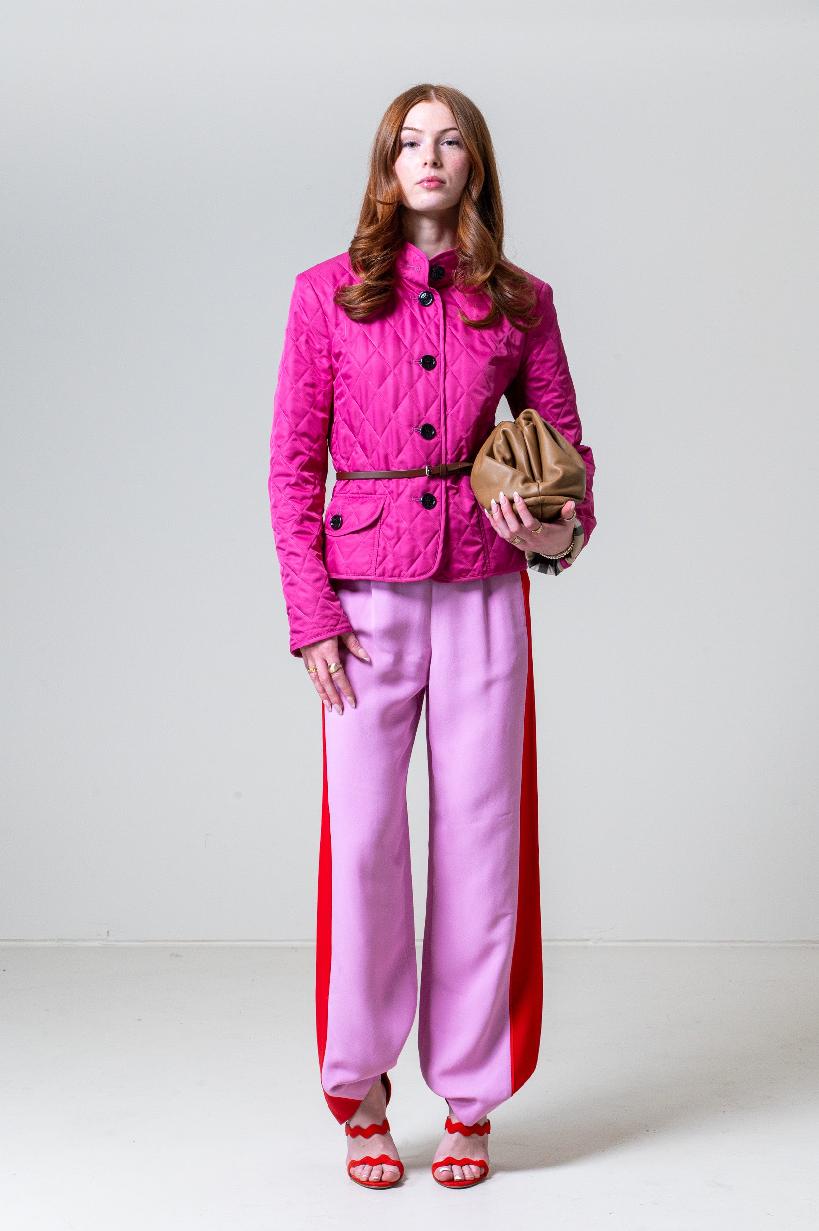 Pink and Red Wide Leg Pant