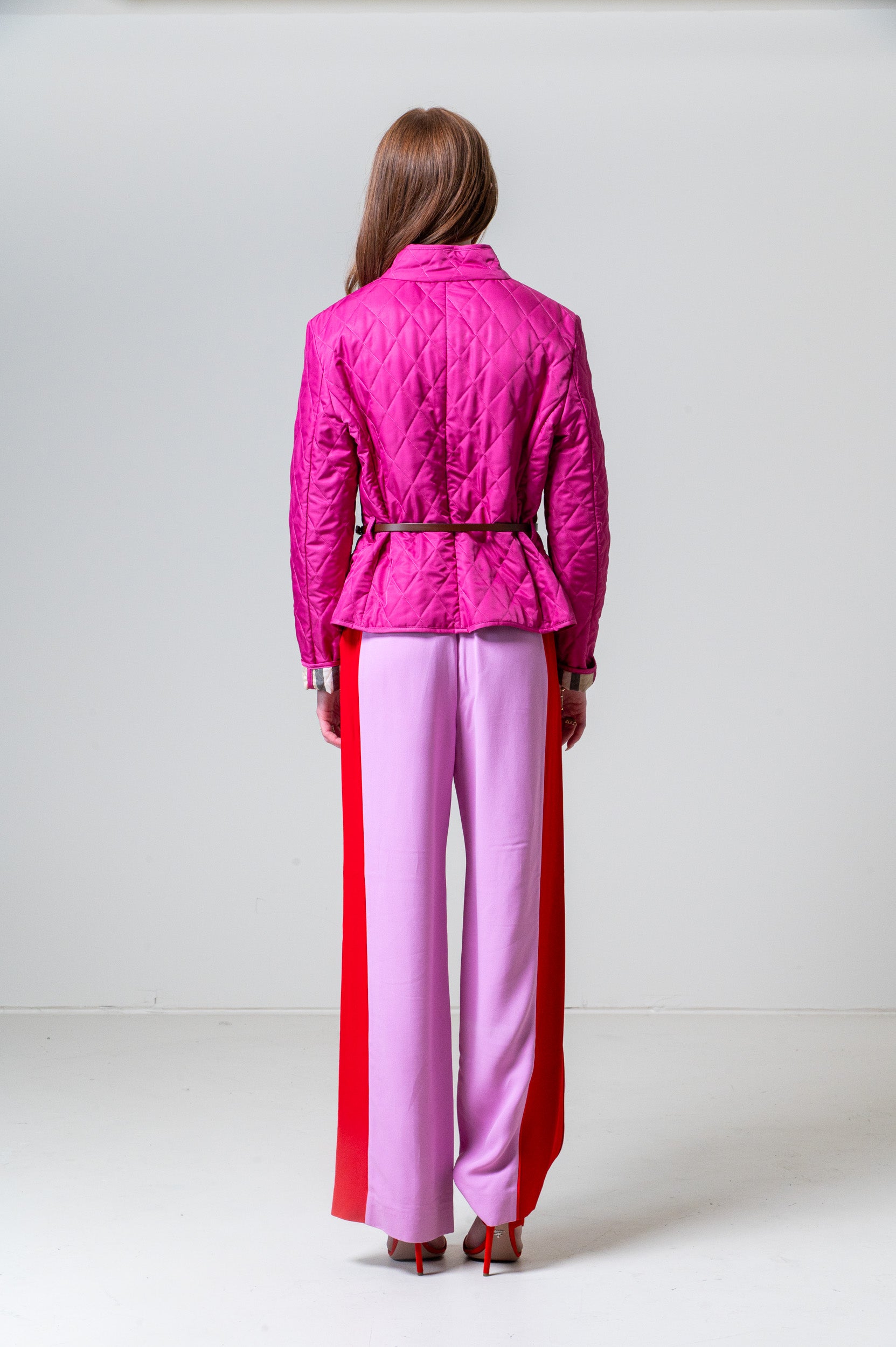 Pink and Red Wide Leg Pant