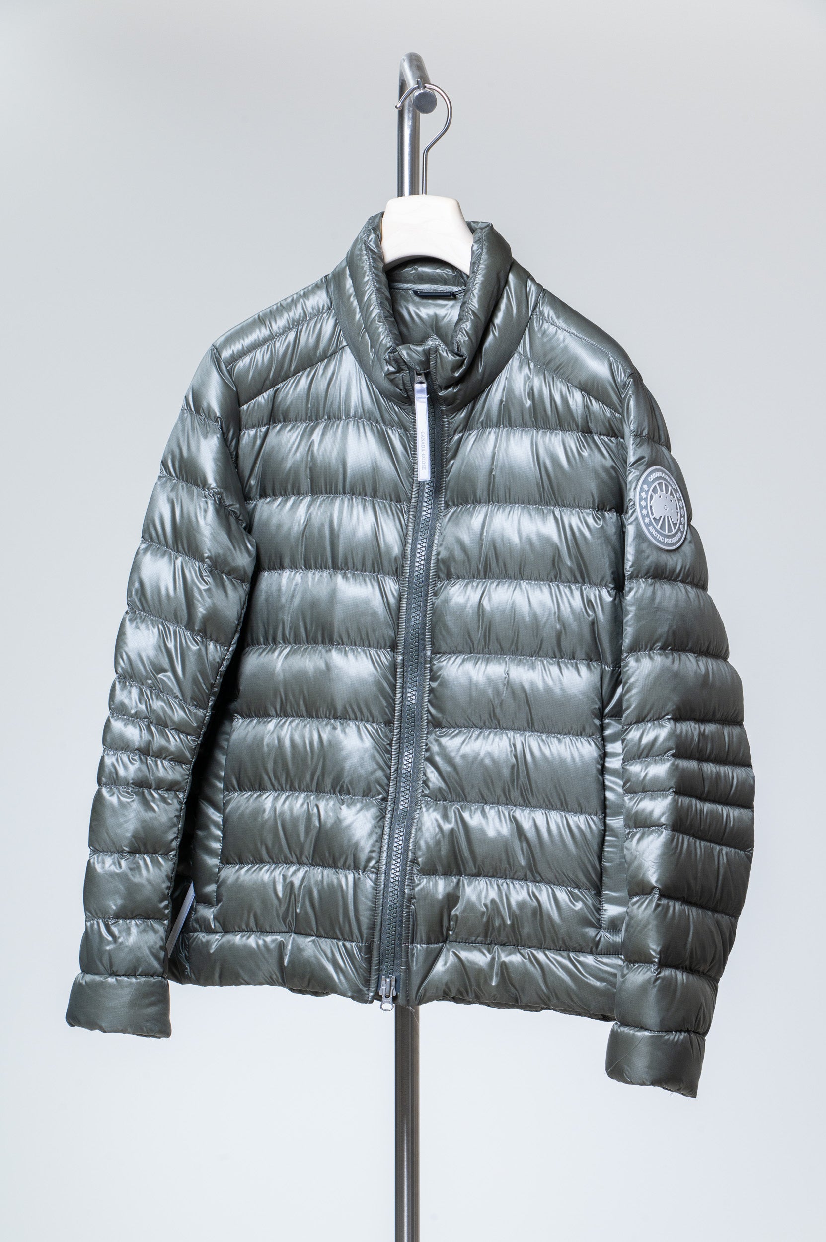 Green Shiny Duck Down Puffer Jacket