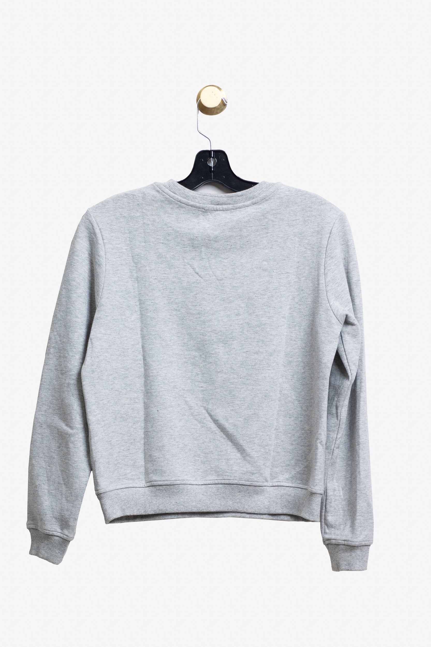 Grey Graphic Carven Crew Neck Sweater Cotton