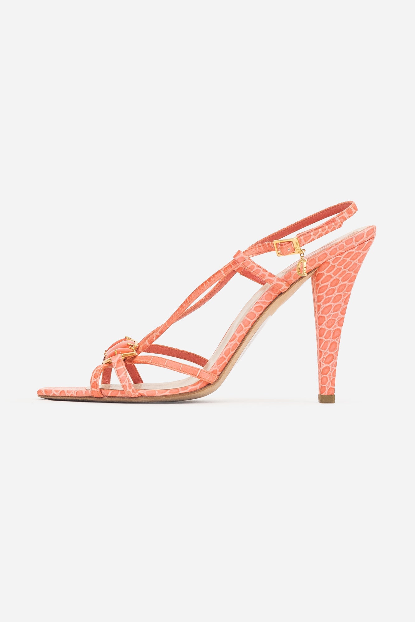 Croc Coral Stone Strappy Sandals