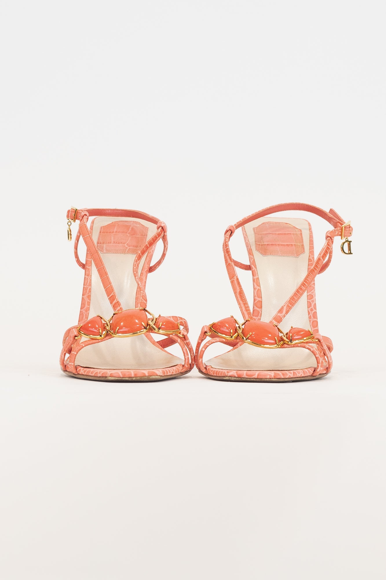 Croc Coral Stone Strappy Sandals