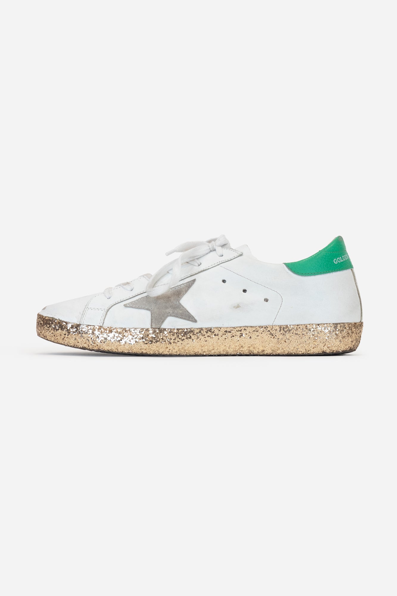 Sparkle Sole Super Star Green Tag Sneakers