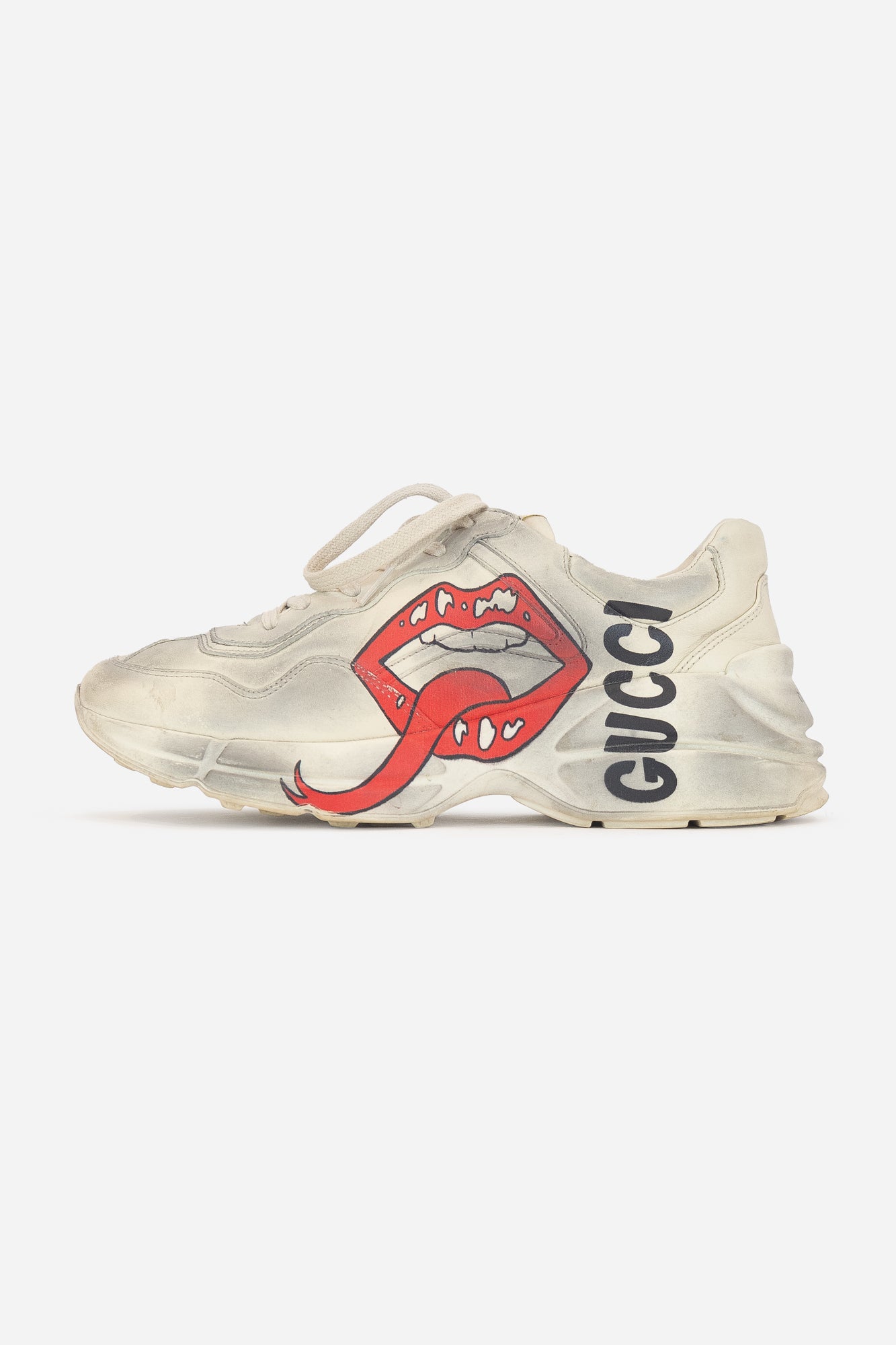 Chunky Rhyton Phython Lips Distressed Sneaker