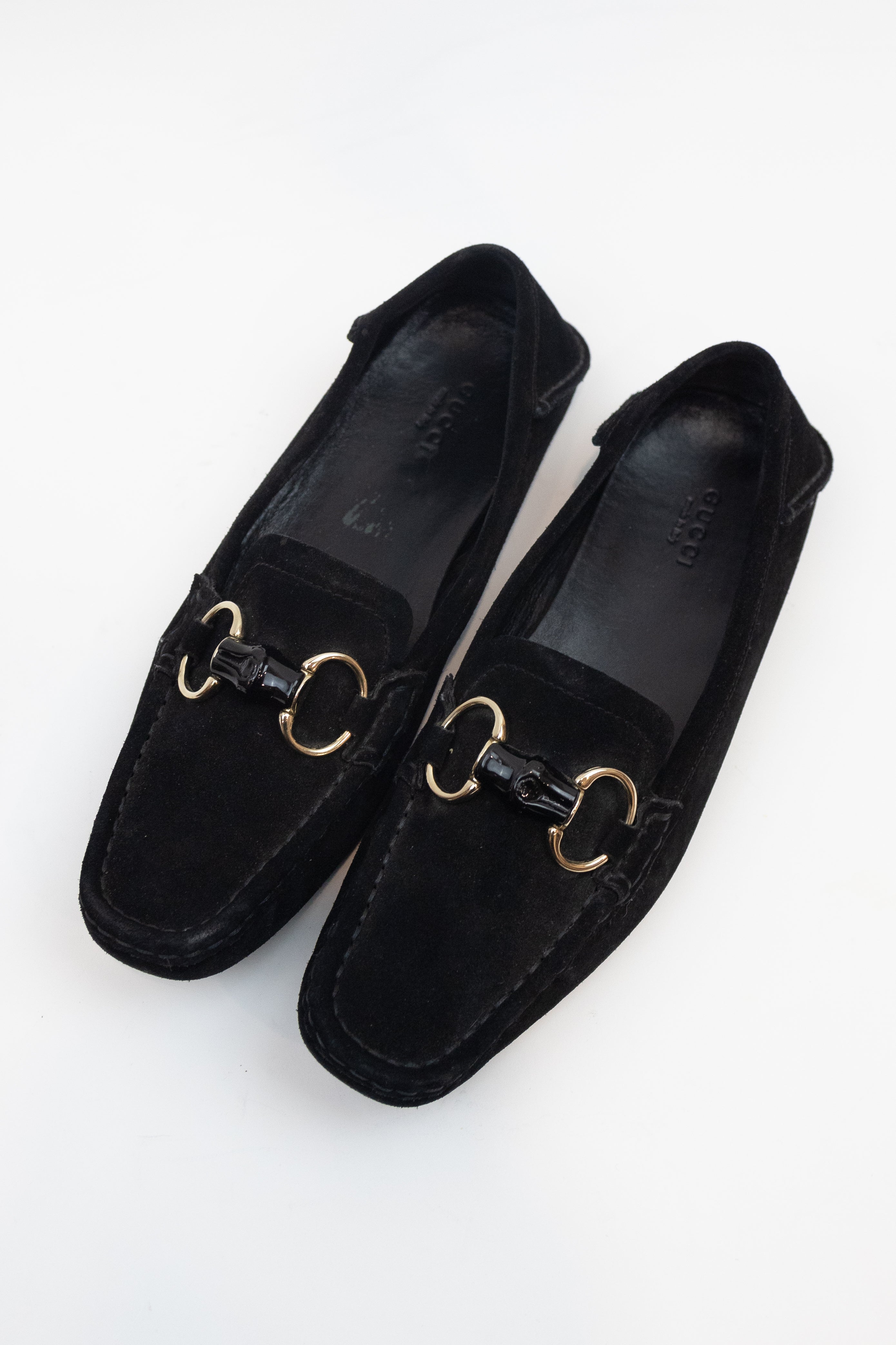 Black Suede Bamboo Horse-bit Loafer Suede