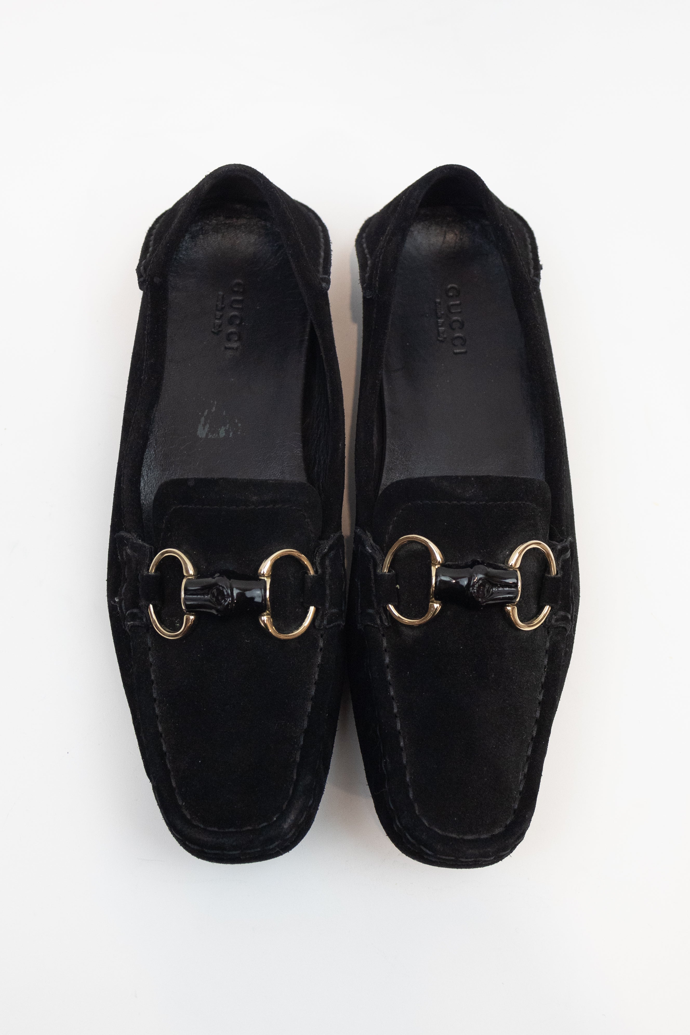 Black Suede Bamboo Horse-bit Loafer Suede