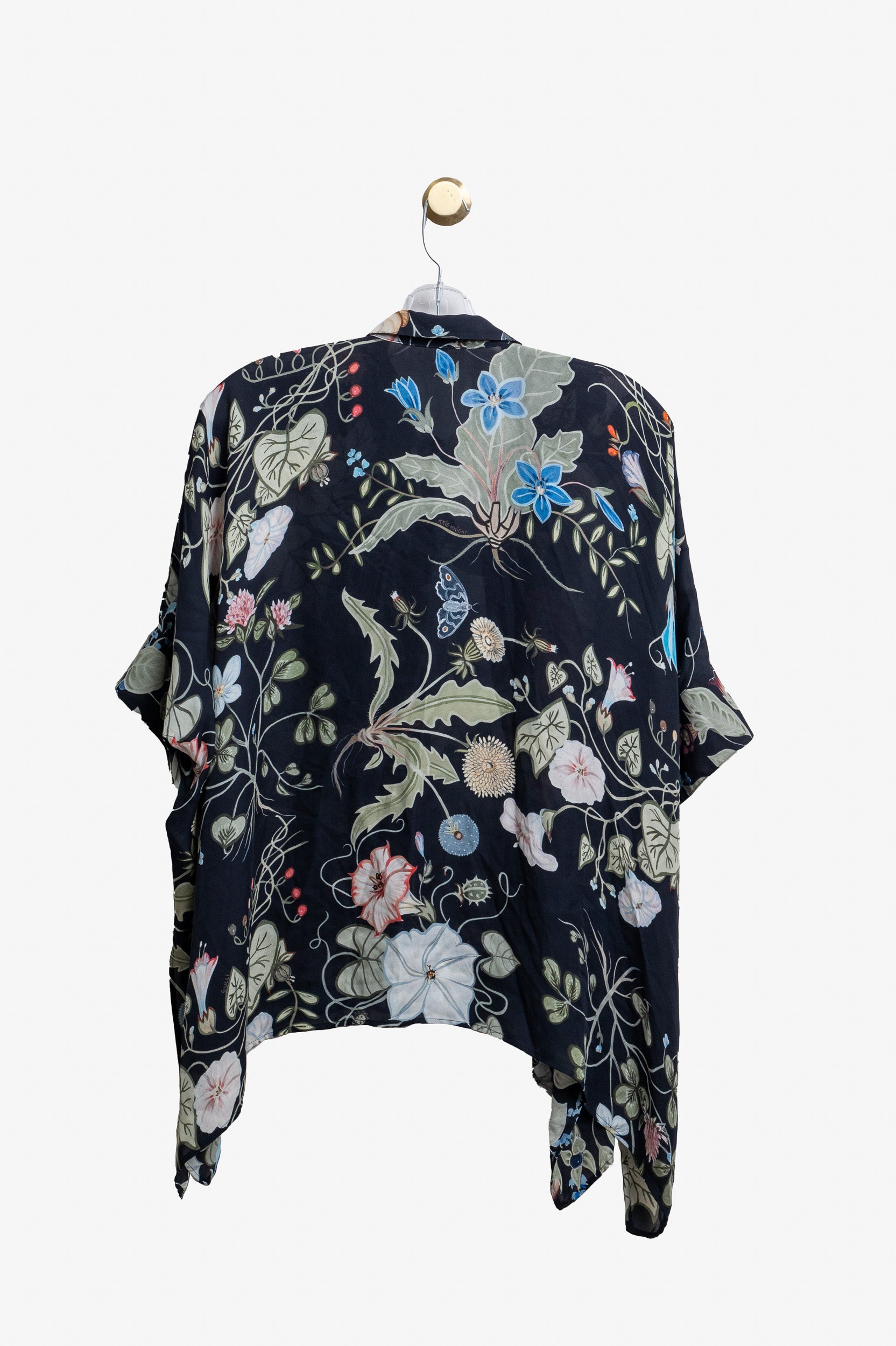 Kris Knight Floral Silk Blouse  Silk