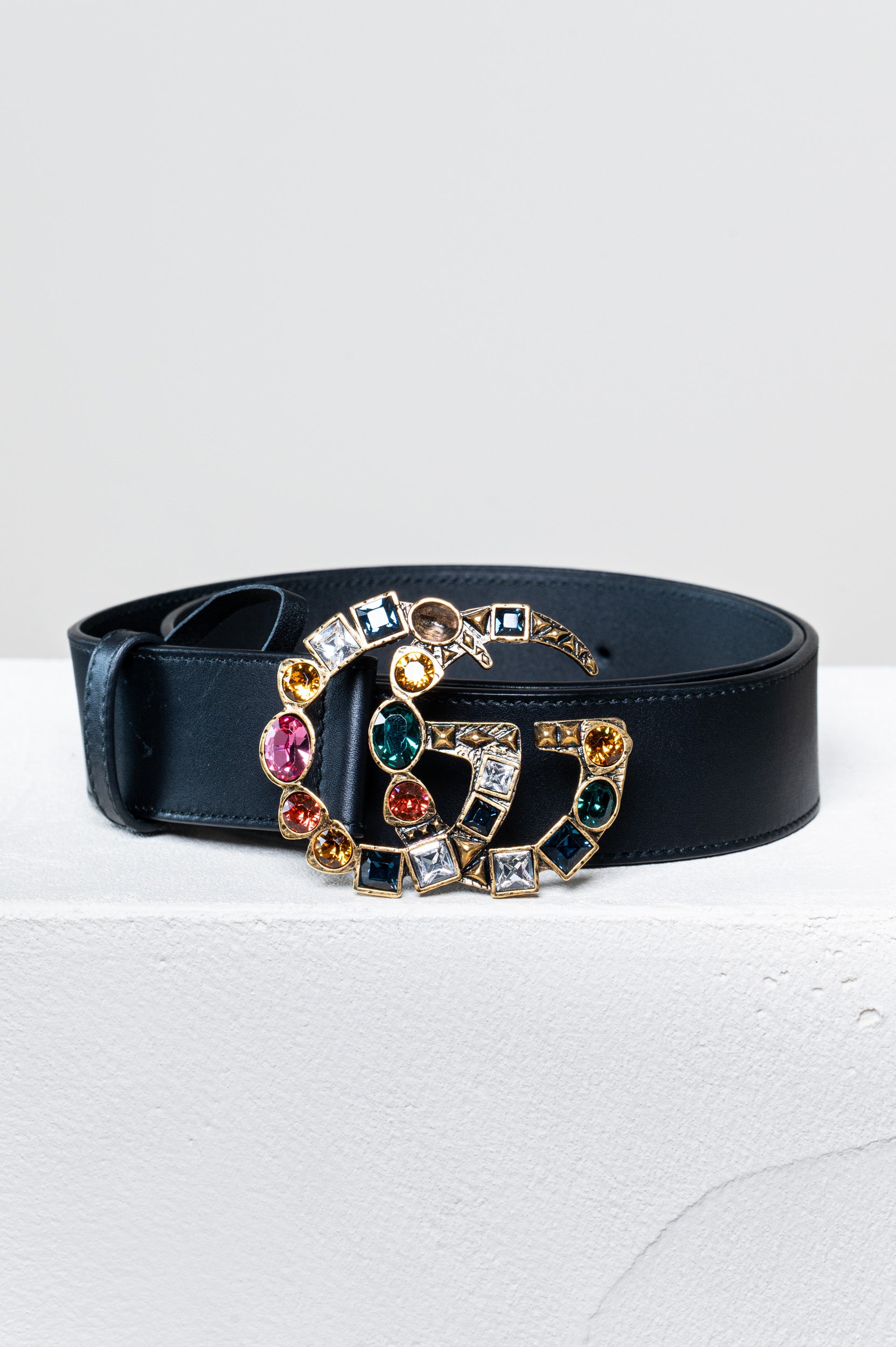 Multi Clour Gem GG Belt  Leather/Gem