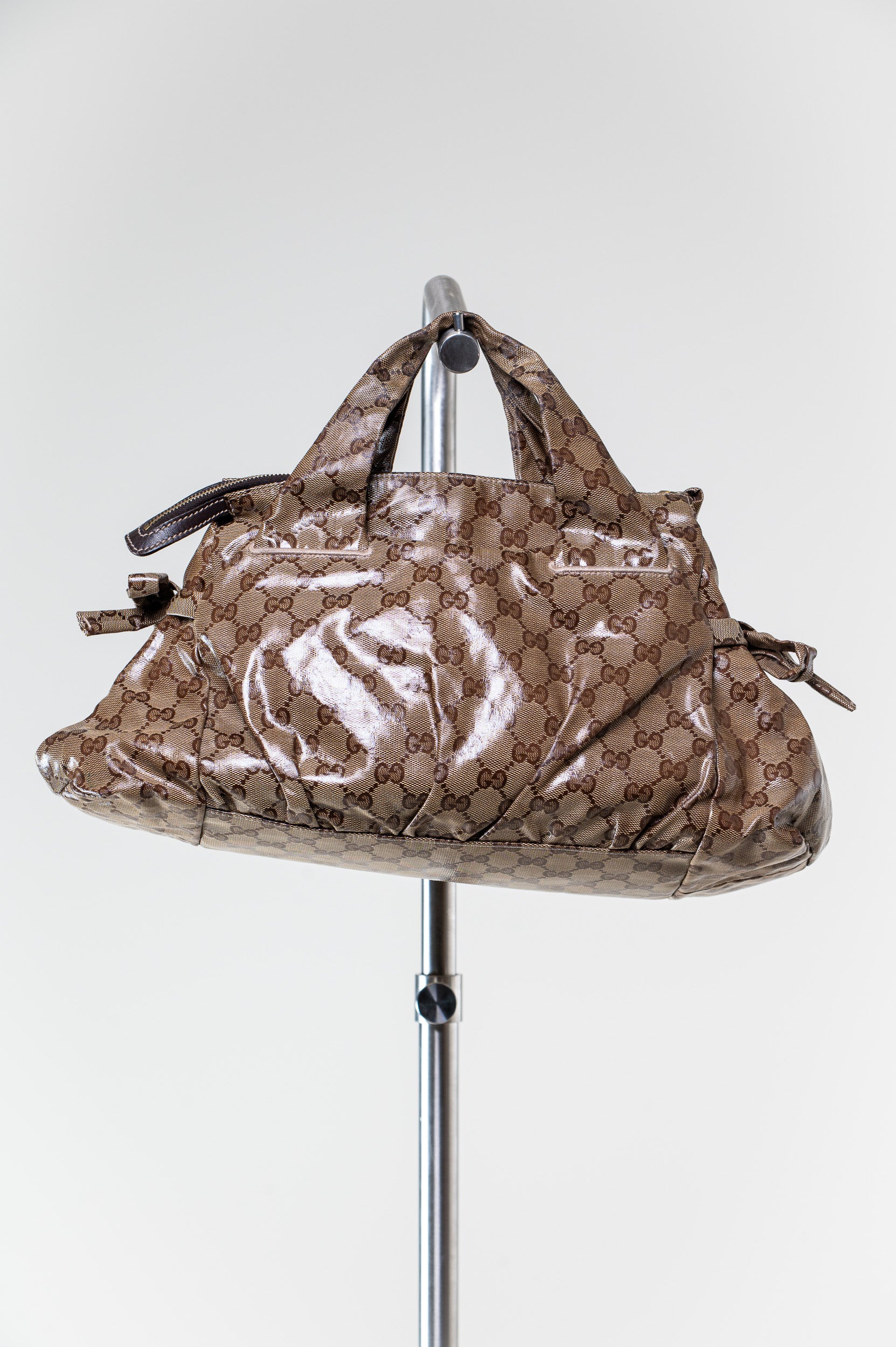 Back view of Gucci GG Monogram Crystal Hysteria Handbag