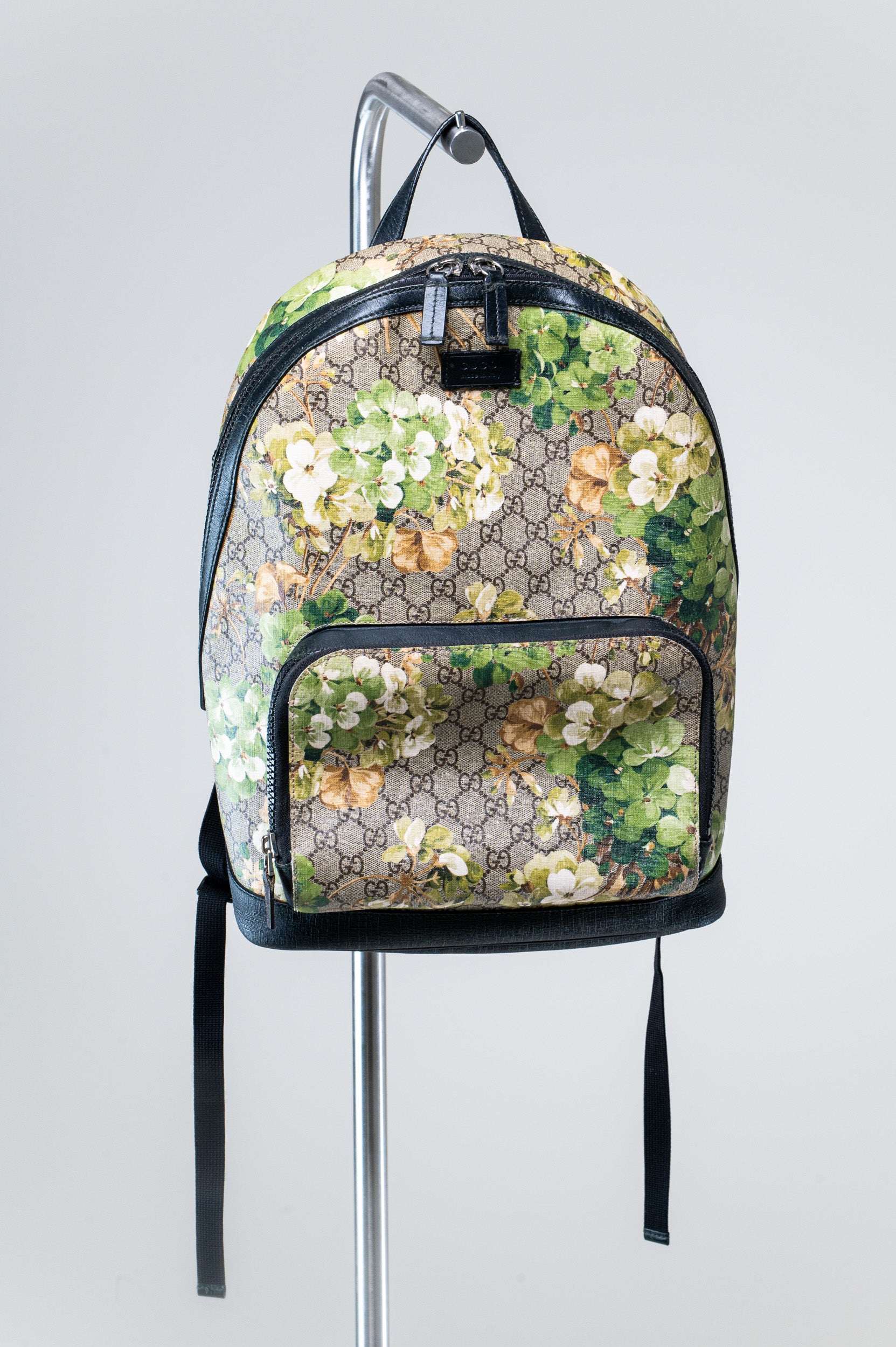 Blooms GG Supreme Monogram  Light Green Backpack