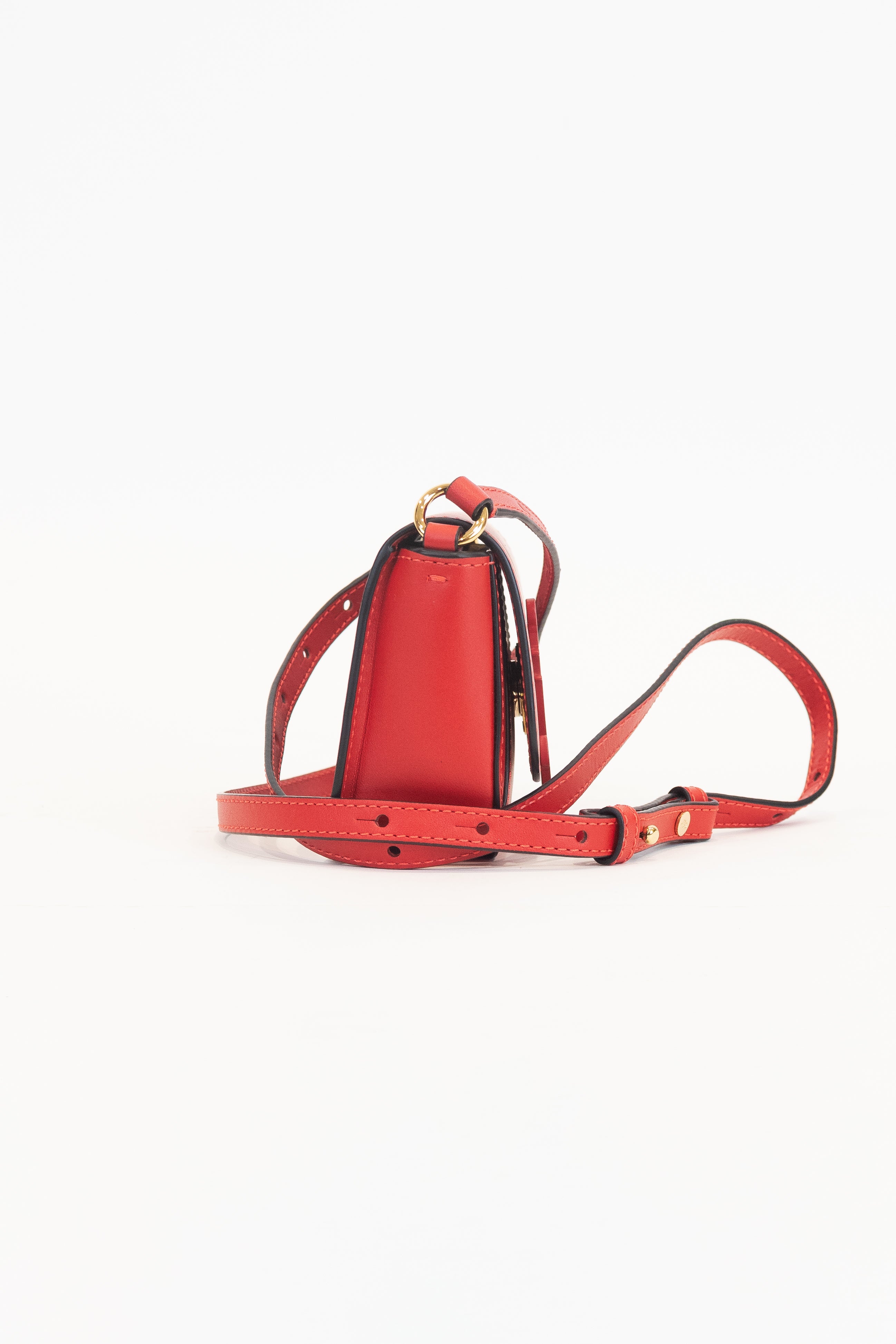 Red Mini Leather Cross Body Bag Leather